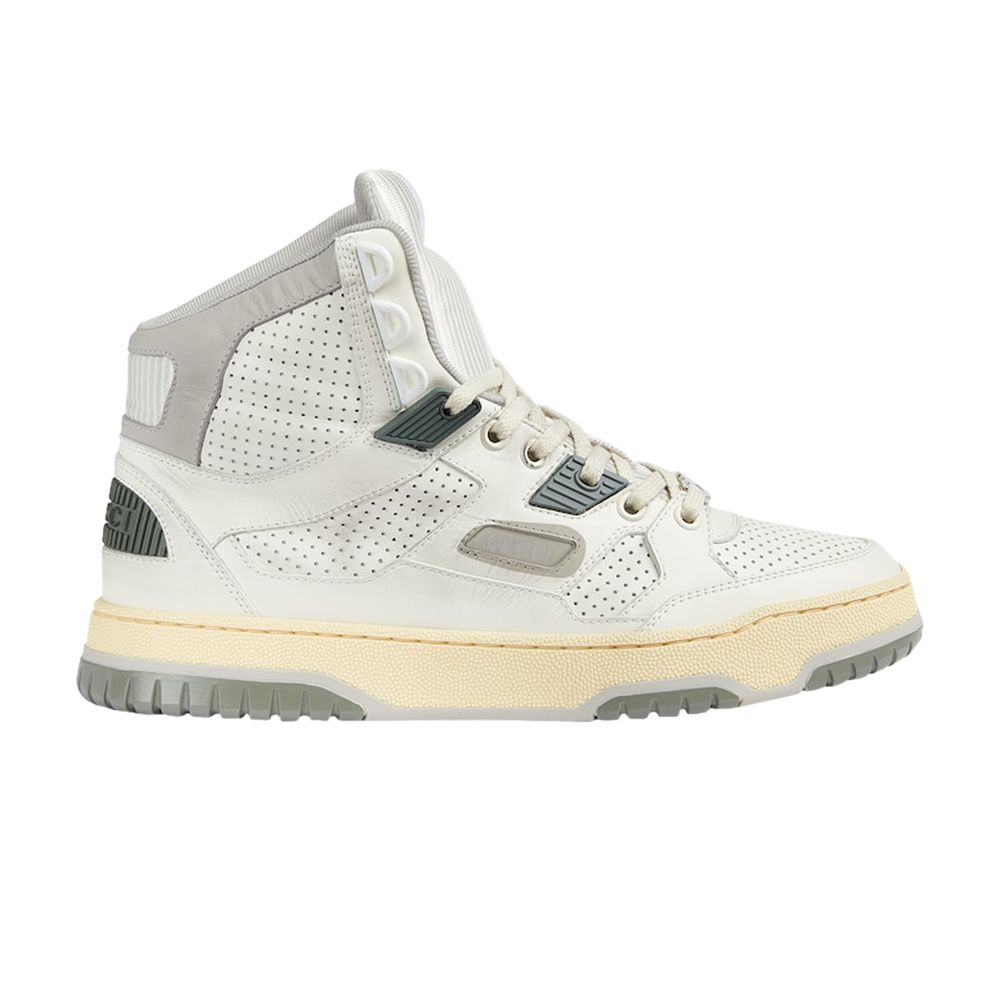 Pre-owned Gucci Wmns High Top Trainer 'distressed Effect - Off White' | Women's Size 1.5