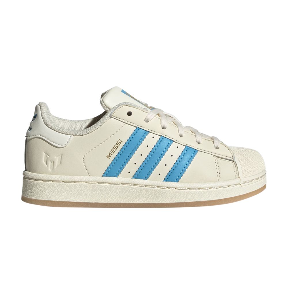 Pre-owned Adidas Originals Adidas Lionel Messi X Superstar C 'argentina' | Cream | Kid's Size 2 In White