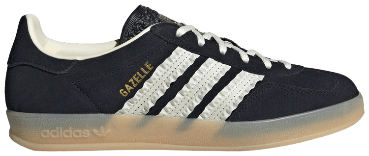 Adidas Wmns Gazelle Indoor Ruffled Stripes   Black Cream Gum
