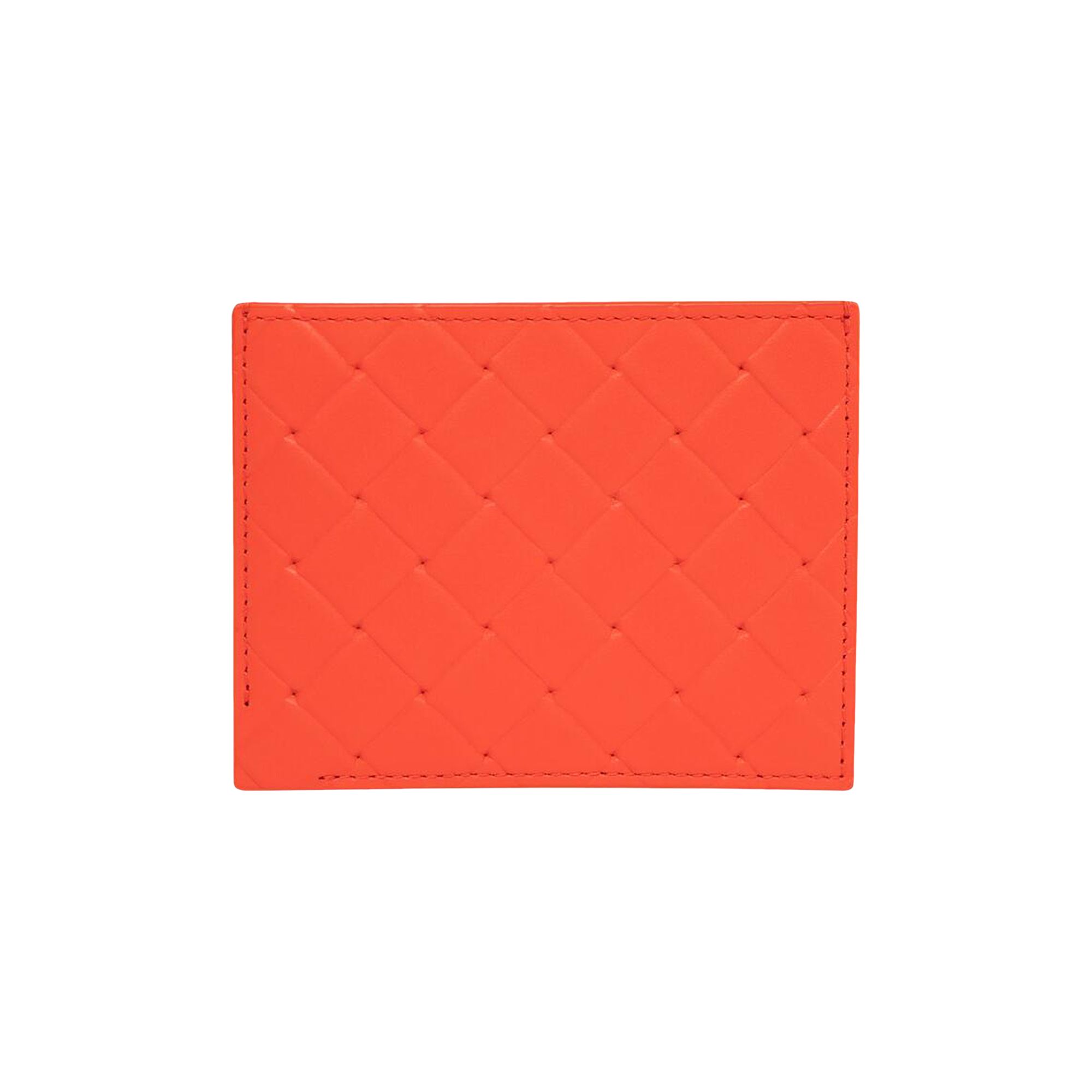 Pre-owned Bottega Veneta Intrecciato Stamp Credit Card Case 'cherry Tomato/silver' | Men's Size Onesize In Red