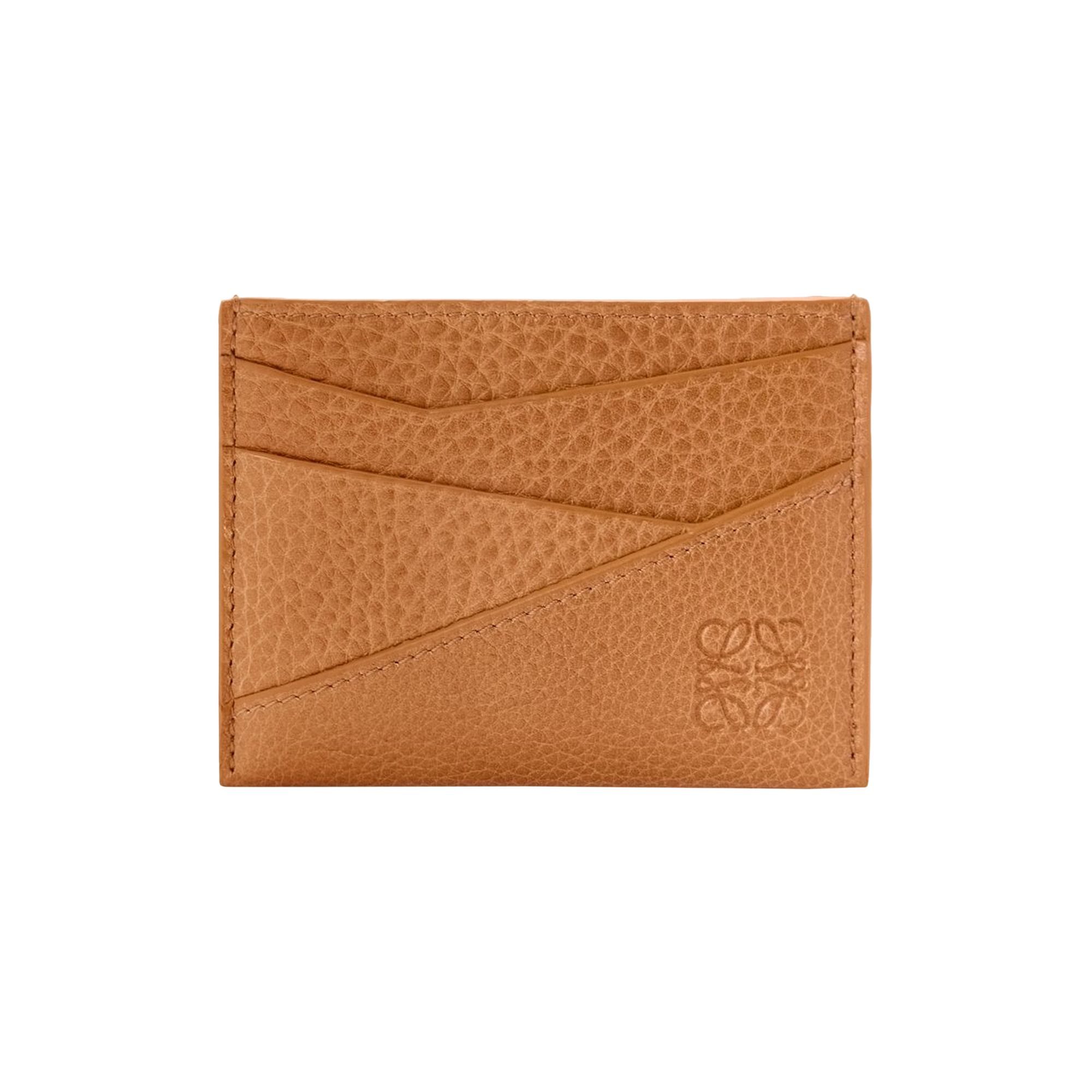 Pre-owned Loewe Puzzle Plain Card Holder 'light Canyon Brown' | Men's Size Onesize