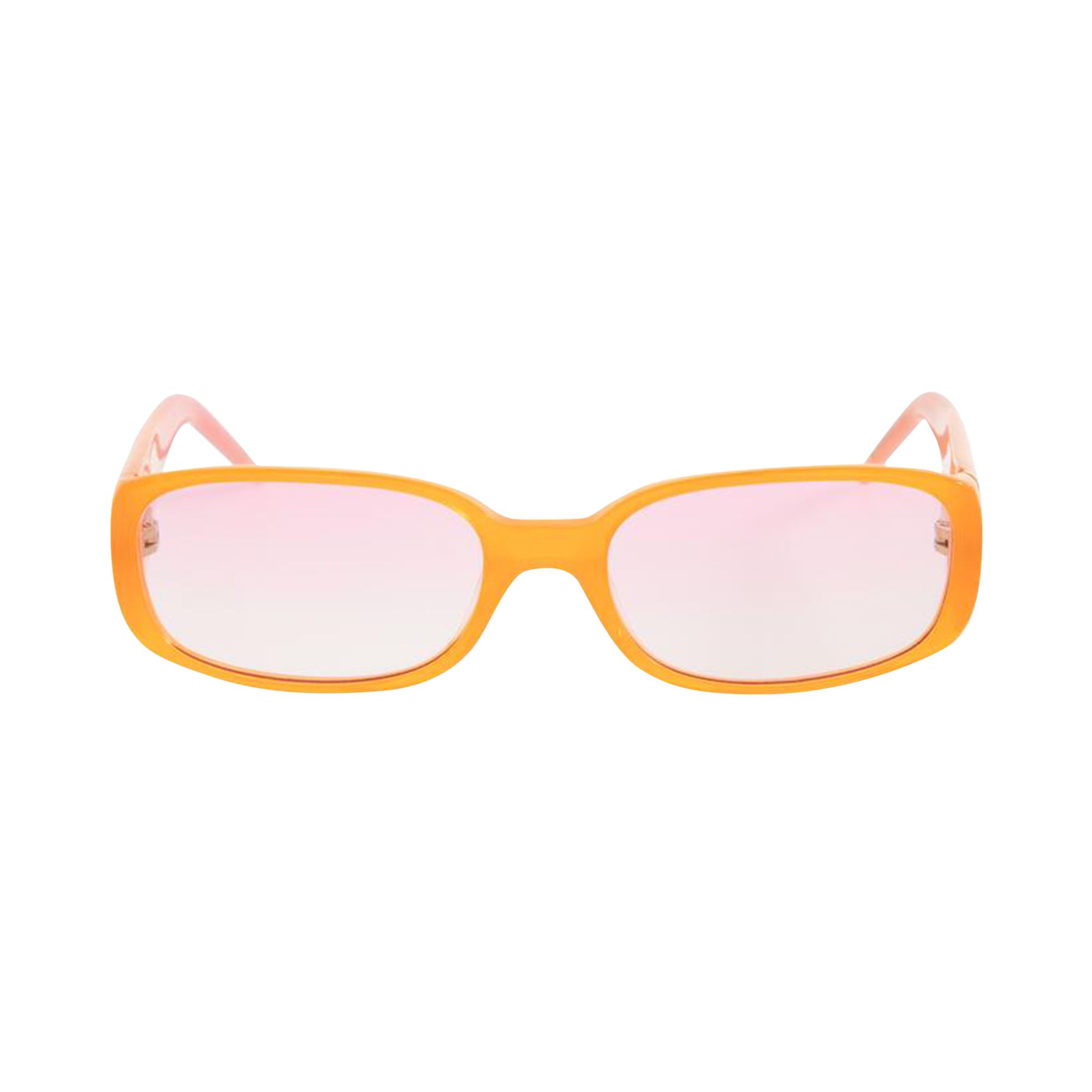 Pre-owned Casablanca Oval Stripe Sunglasses 'orange/pink' | Men's Size Onesize