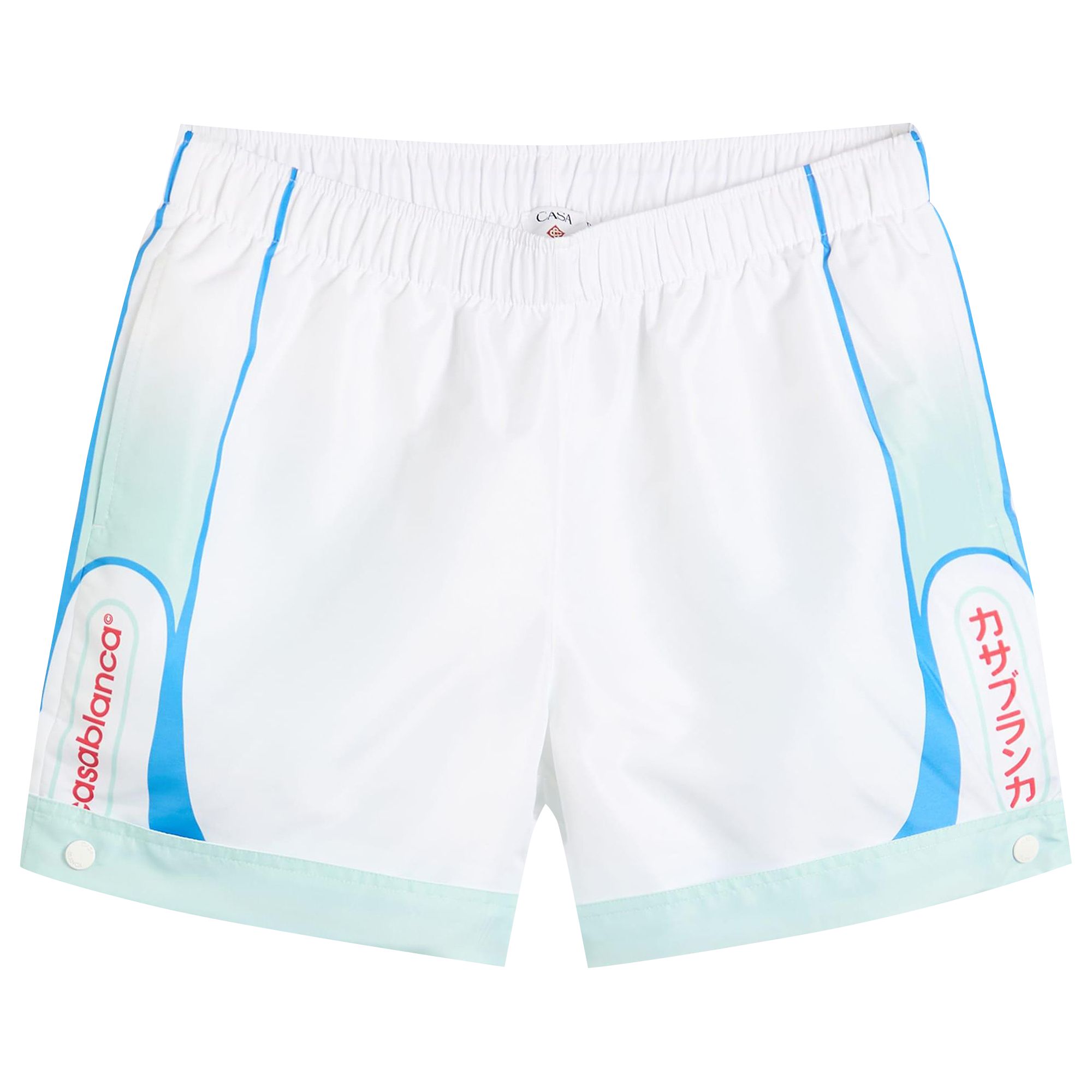 Pre-owned Casablanca Swim Shorts 'fuji Dream' | White | Men's Size Xl