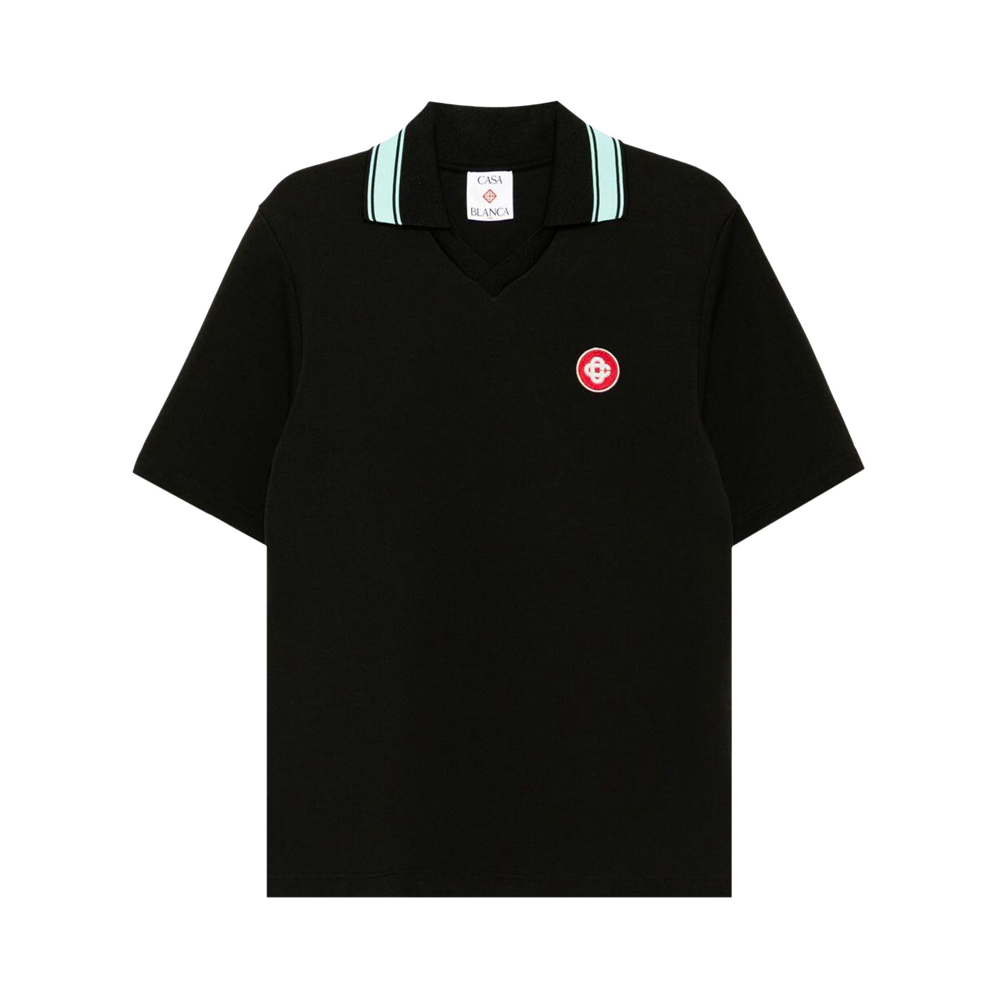 Pre-owned Casablanca Short-sleeve Interlock Polo 'black' | Men's Size Xl