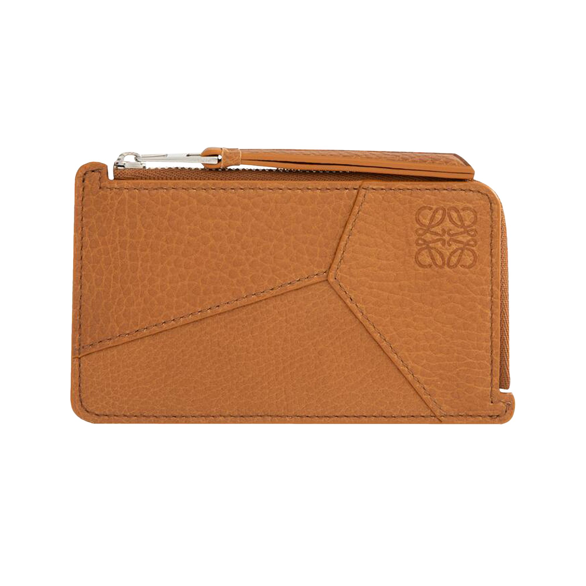 Pre-owned Loewe Puzzle Edge Coin Card Holder 'light Canyon Brown' | Men's Size Onesize