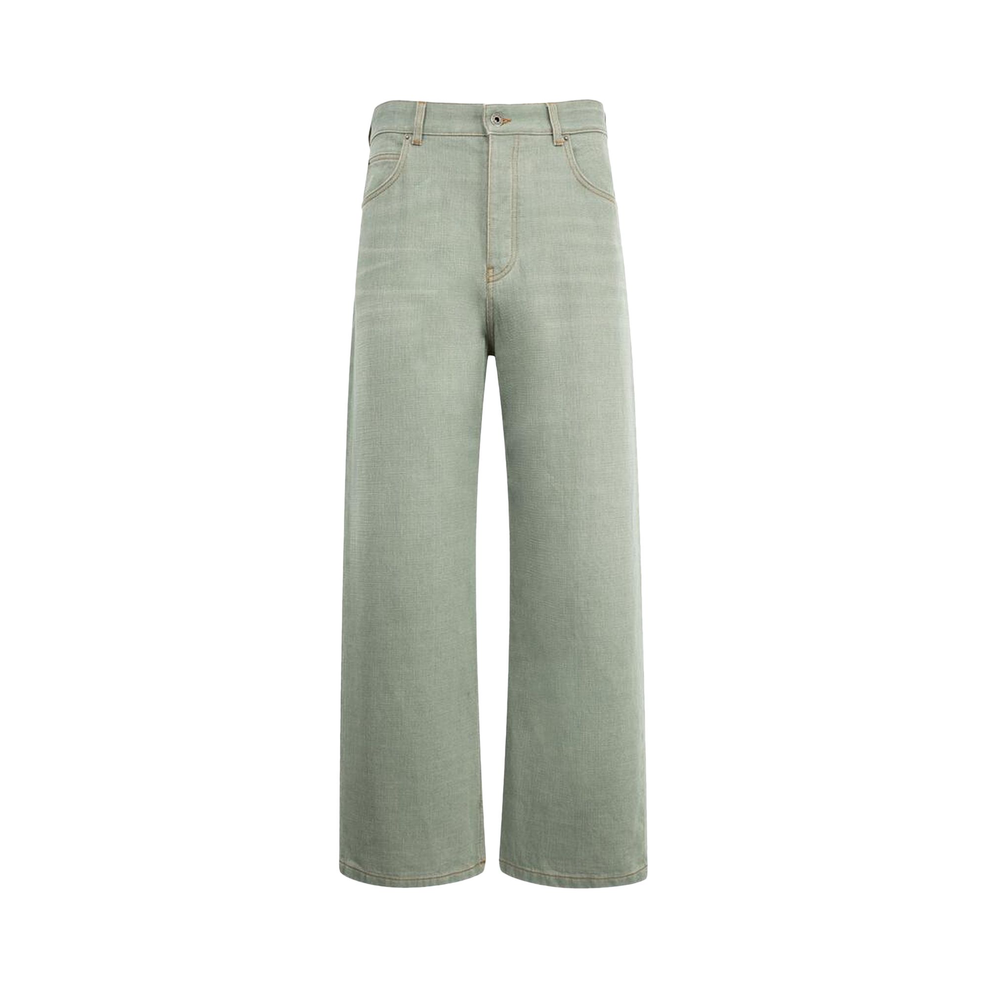 Pre-owned Loewe Jeans 'khaki Green' | Men's Size 52