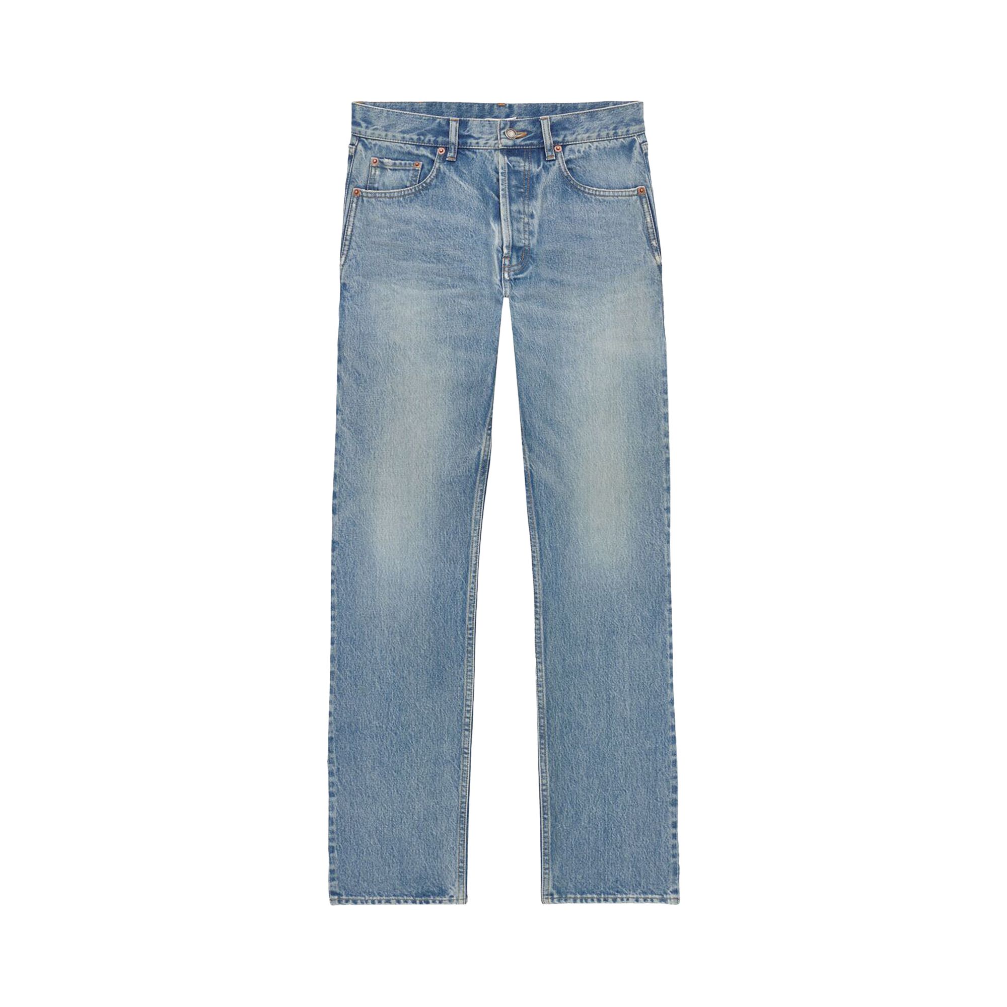 Pre-owned Saint Laurent Mick Long Jeans 'nonza Blue' | Men's Size 32
