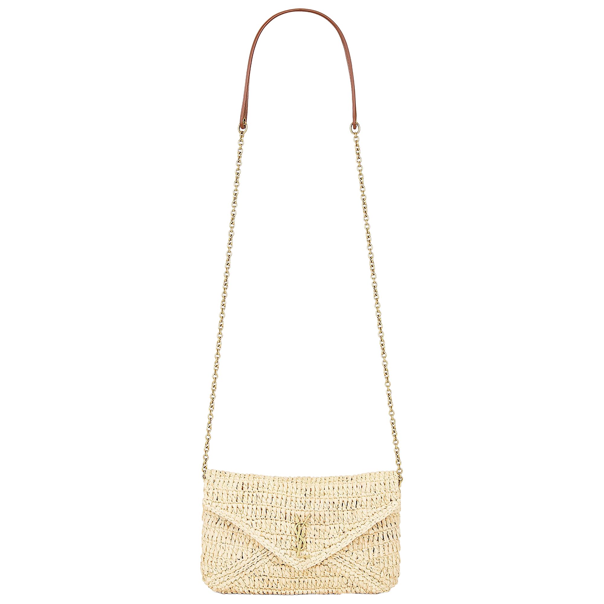 Pre-owned Saint Laurent Small Pouch On Chain 'pale Brown/brick' | Tan | Women's Size Onesize