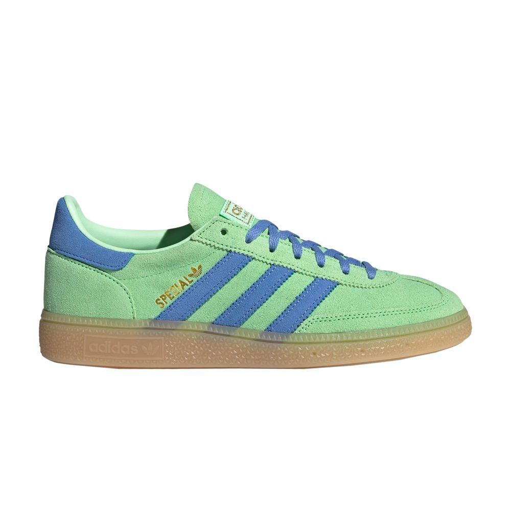 Pre-owned Adidas Originals Adidas Wmns Handball Spezial 'lime Burst Blue Fusion' | Green | Women's Size 7