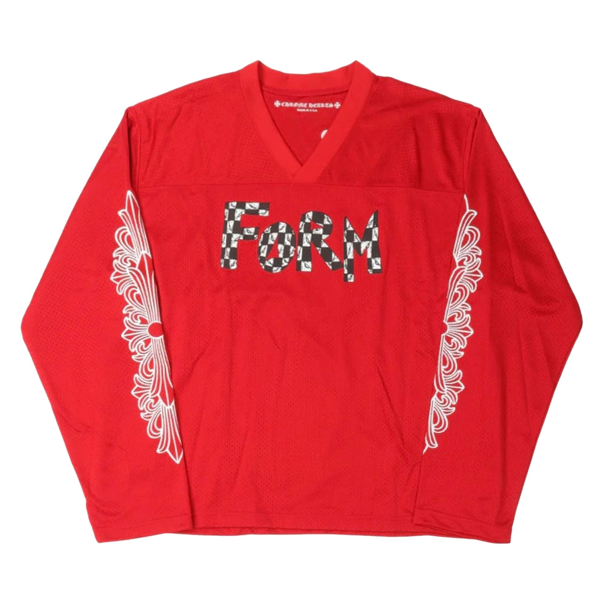 Pre-owned Chrome Hearts X Matty Boy Form Long-sleeve Jersey 'red' | Men's Size S