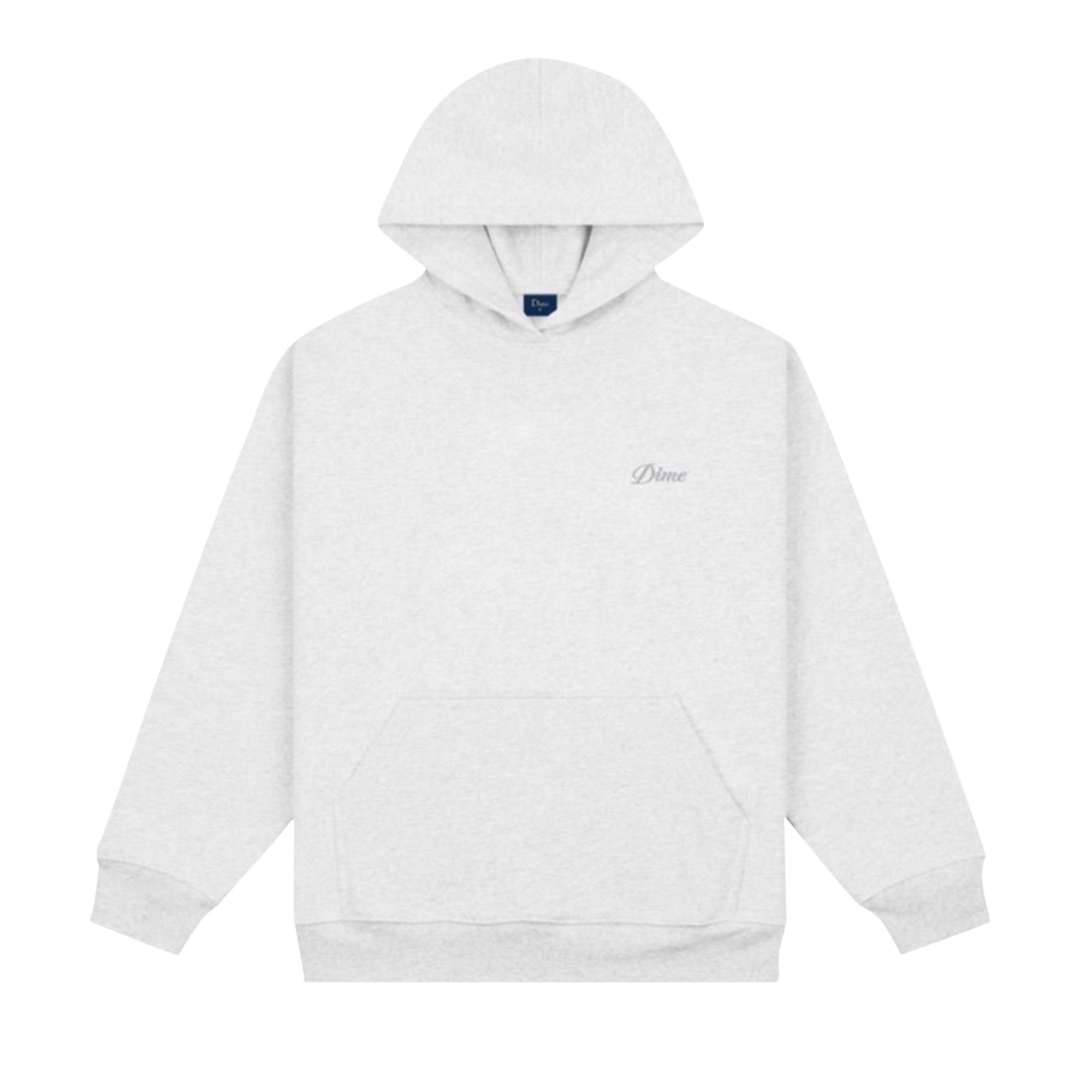 Pre-owned Dime Cursive Small Logo Hoodie 'ash' | Grey | Men's Size S In Gray