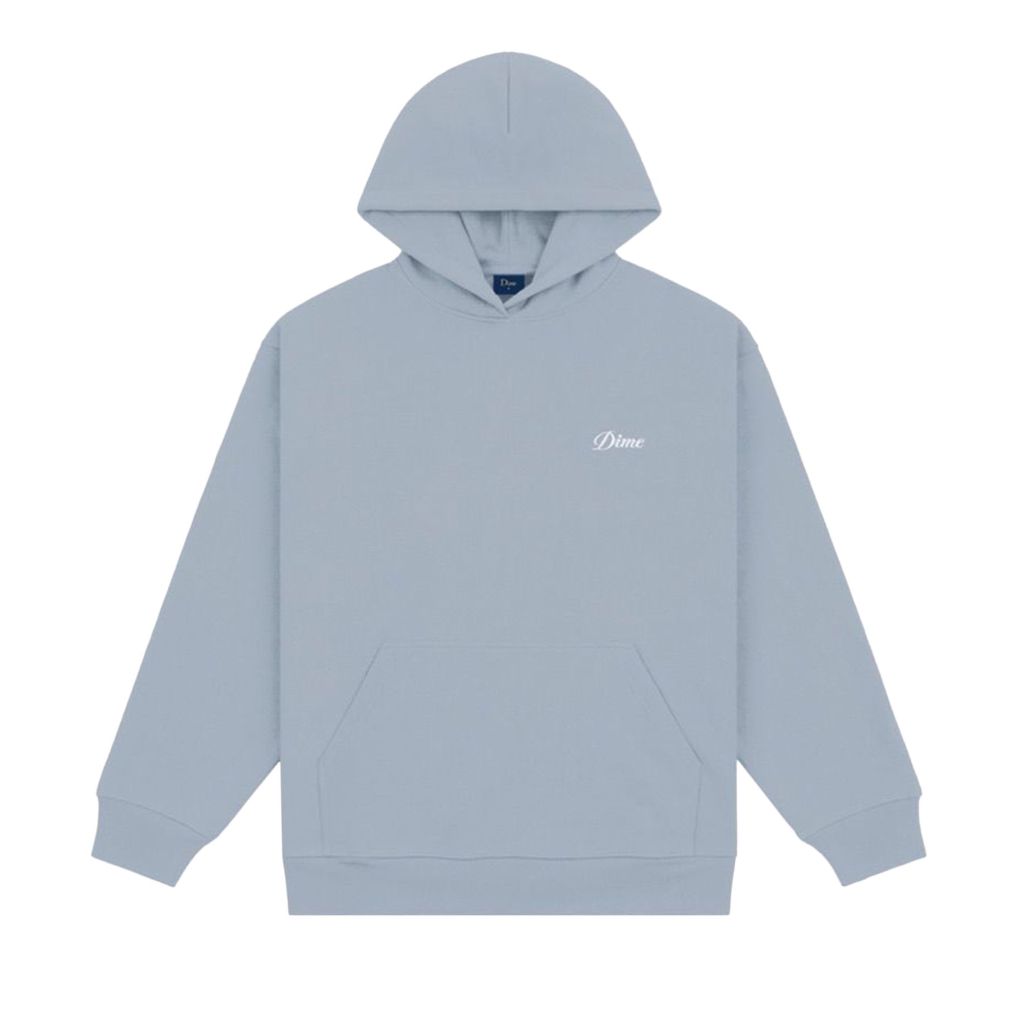 Pre-owned Dime Cursive Small Logo Hoodie 'blue Fog' | Men's Size L