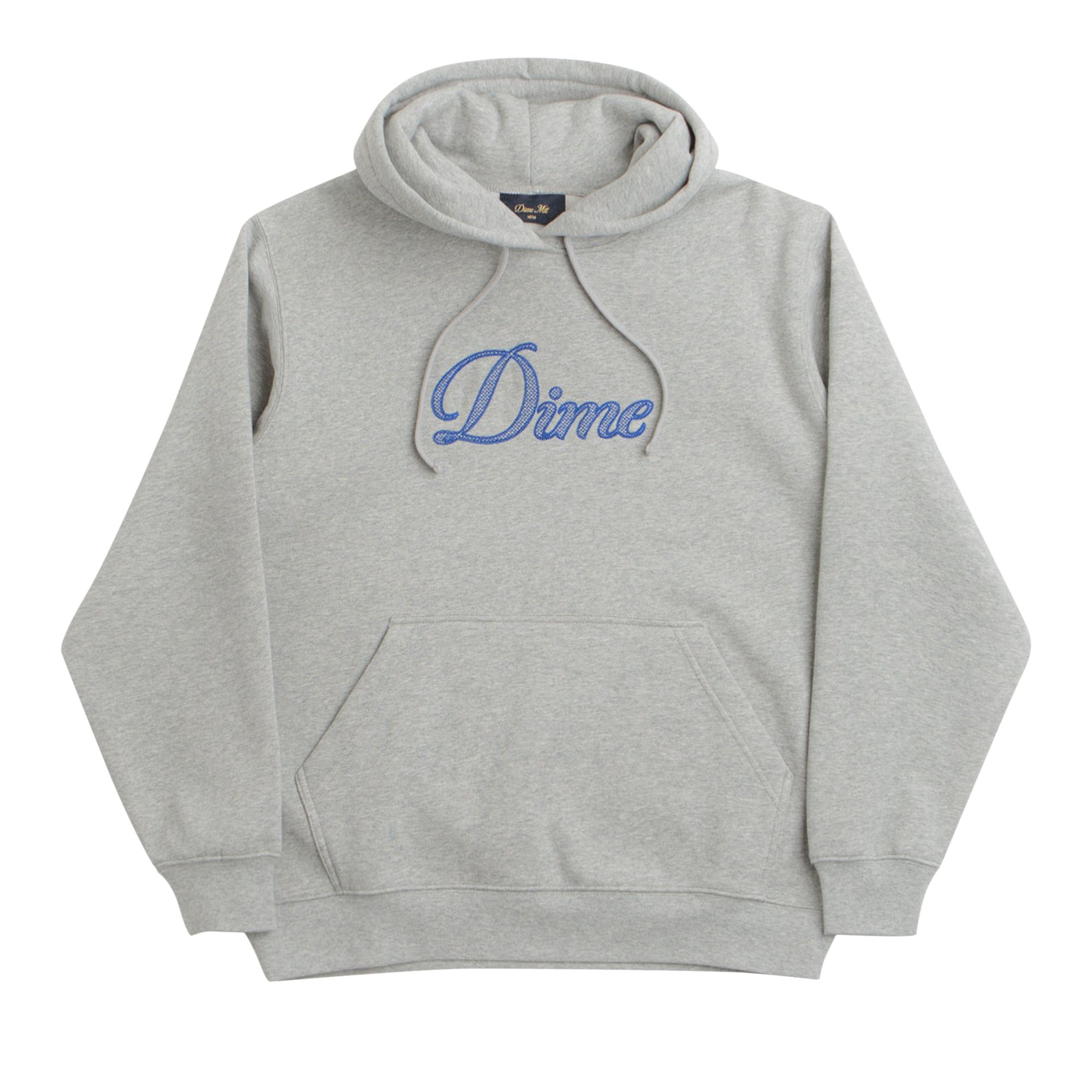 Pre-owned Dime Cursive Logo Hoodie 'heather Grey' | Men's Size S In Gray