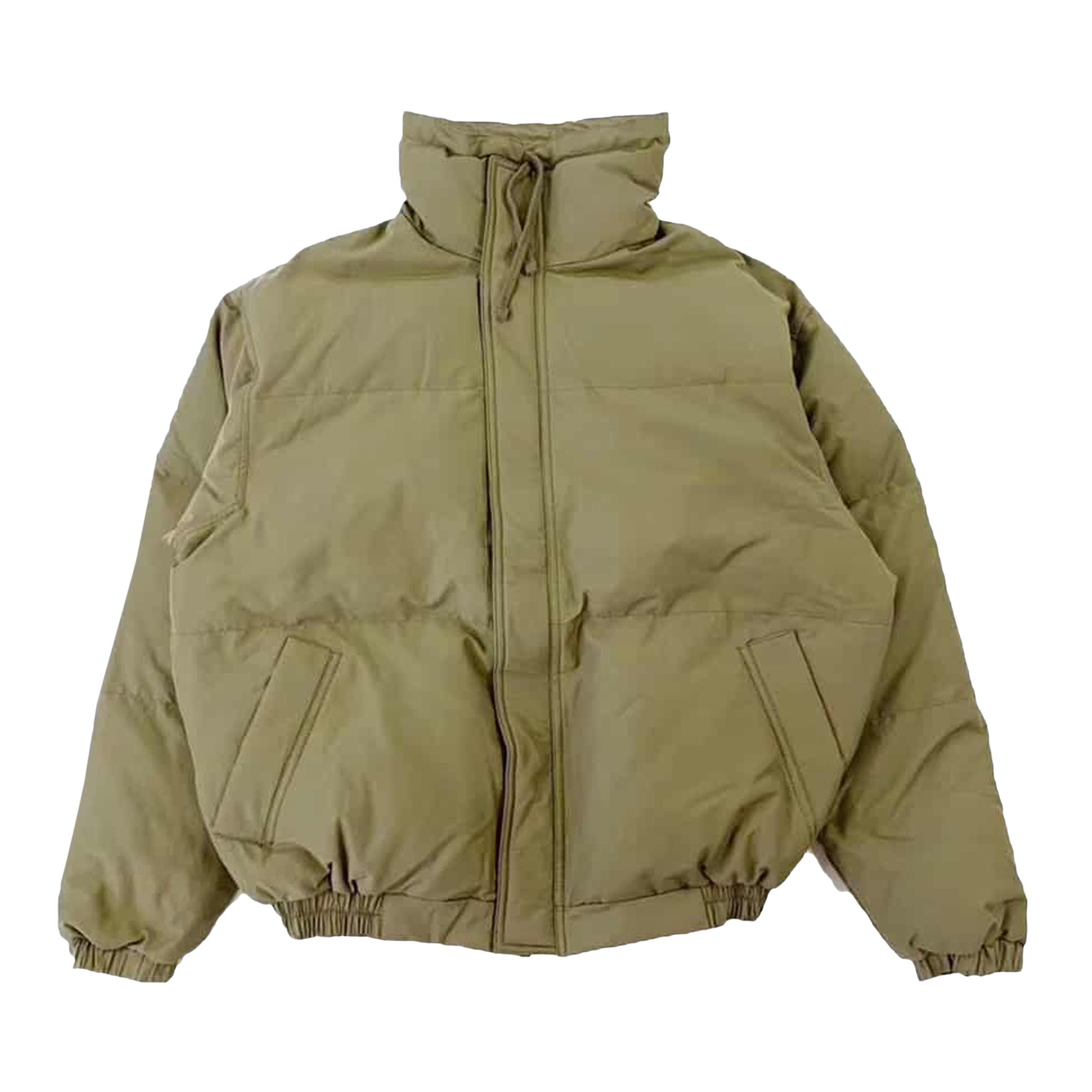 Pre-owned Essentials Fear Of God Puffer Jacket 'olive' | Green | Men's Size L