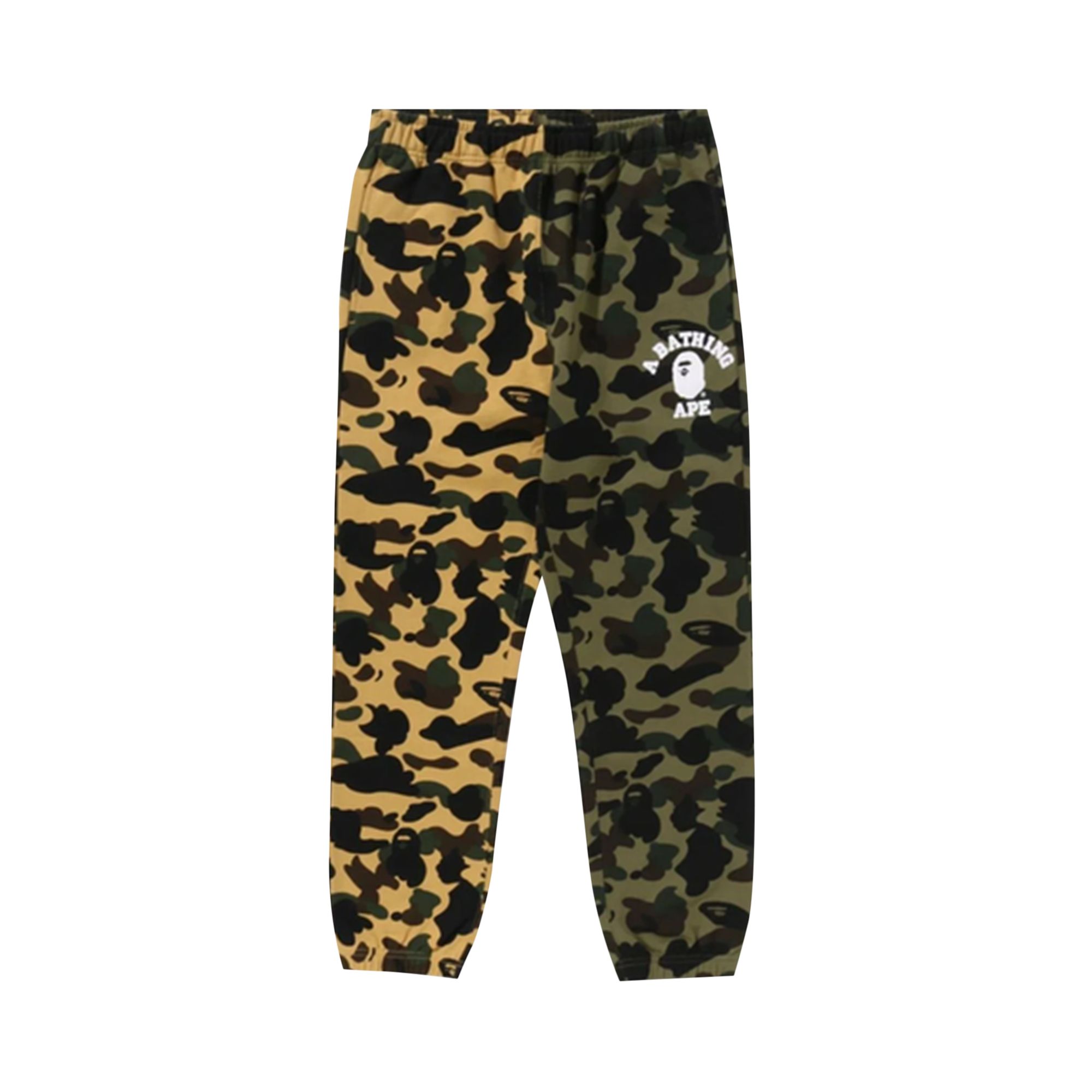 Pre-owned Bape 1st Camo Separate Regular Fit Sweat Pants 'multicolor' | Green | Men's Size M