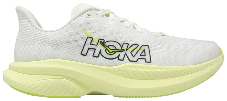 HOKA Wmns Mach 6 White Neon Citrus
