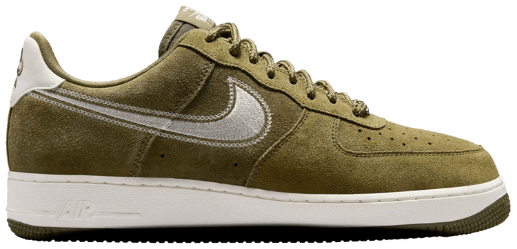 Nike Air Force 1 07 LV8 Embroidered Swoosh Medium Olive Sail