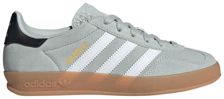adidas gazelle silver green womens ADIDAS ORIGINALS Gazelle Indoor "Silver Pebble" JQ8390