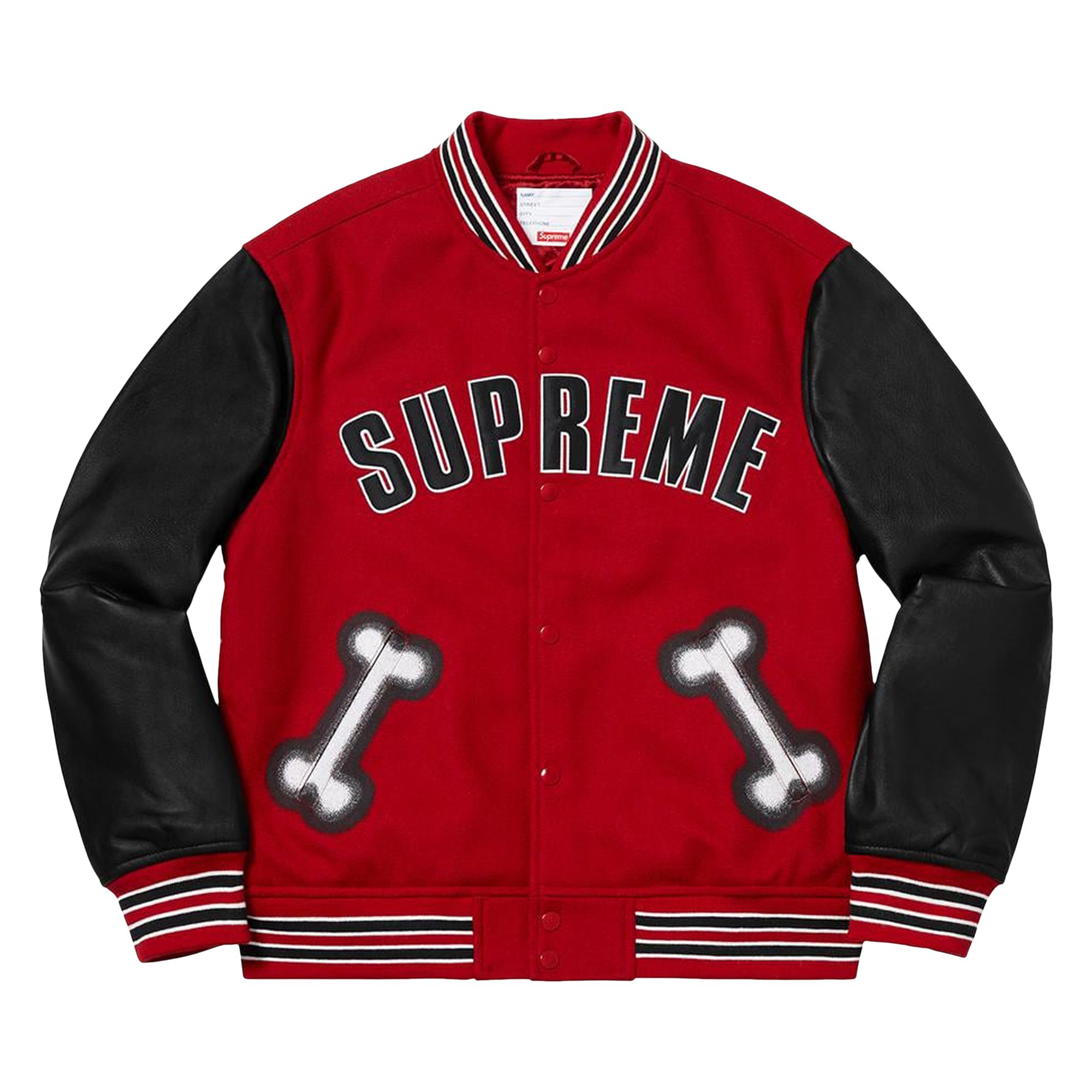 Pre-owned Supreme Bone Varsity Jacket 'red' | Men's Size S