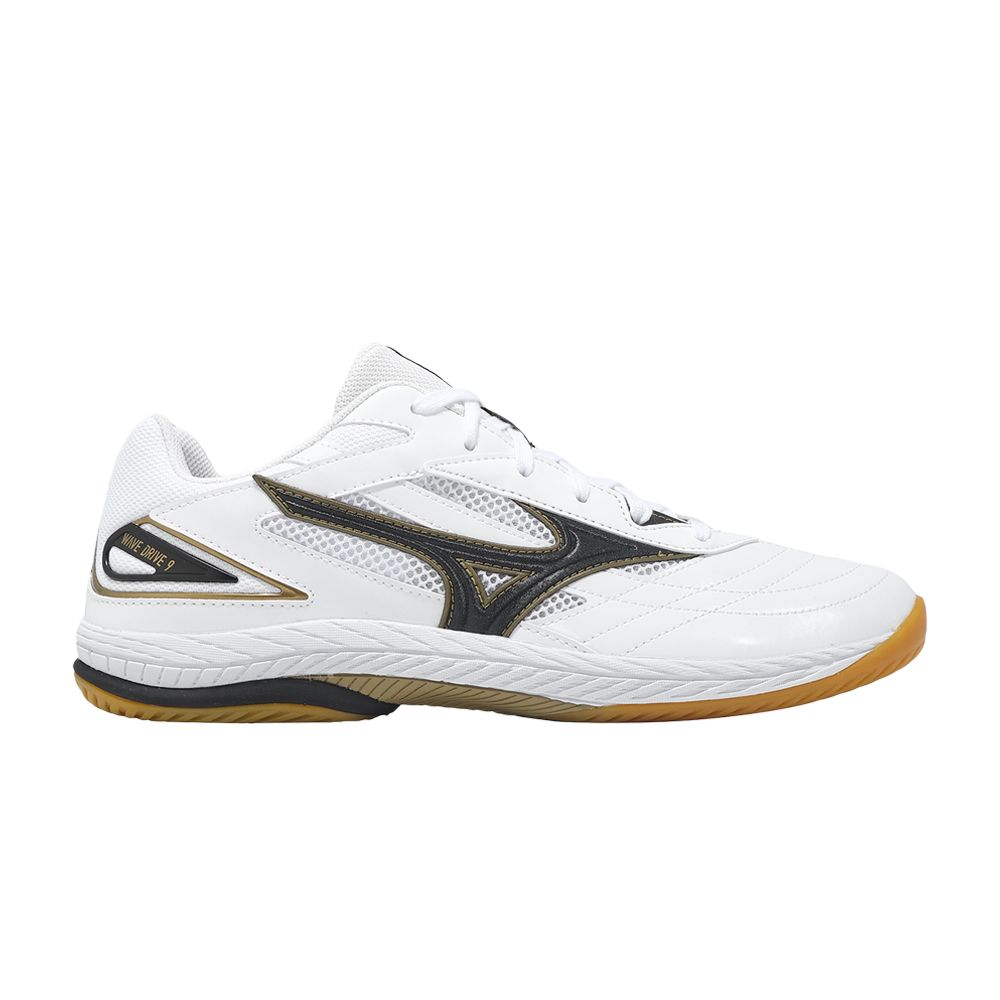 Pre-owned Mizuno Wave Drive 9 'white Black Gold' | Men's Size 5.5