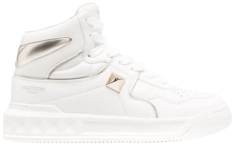 Valentino Wmns One Stud Mid White Silver