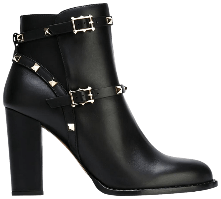 Valentino Wmns Rockstud Ankle Boot Black