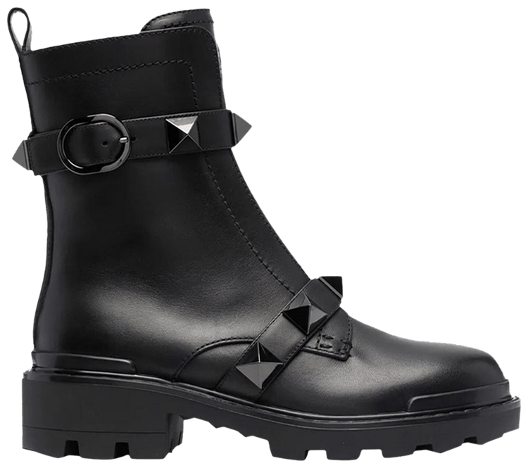 Valentino Wmns Roman Stud Ankle Boot Black