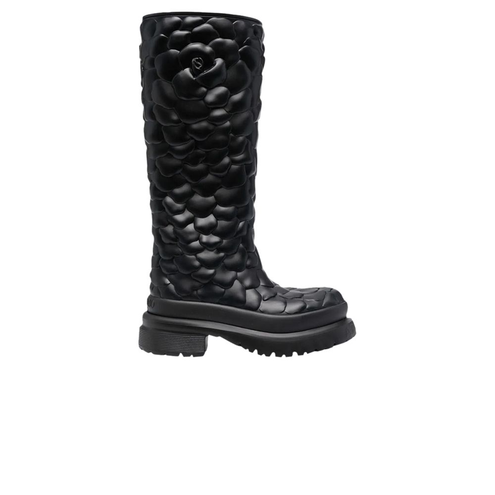 Pre-owned Valentino Garavani Valentino Valentino Wmns Atelier 03 Rain Boot 'rose Edition - Black' | Women's Size 36