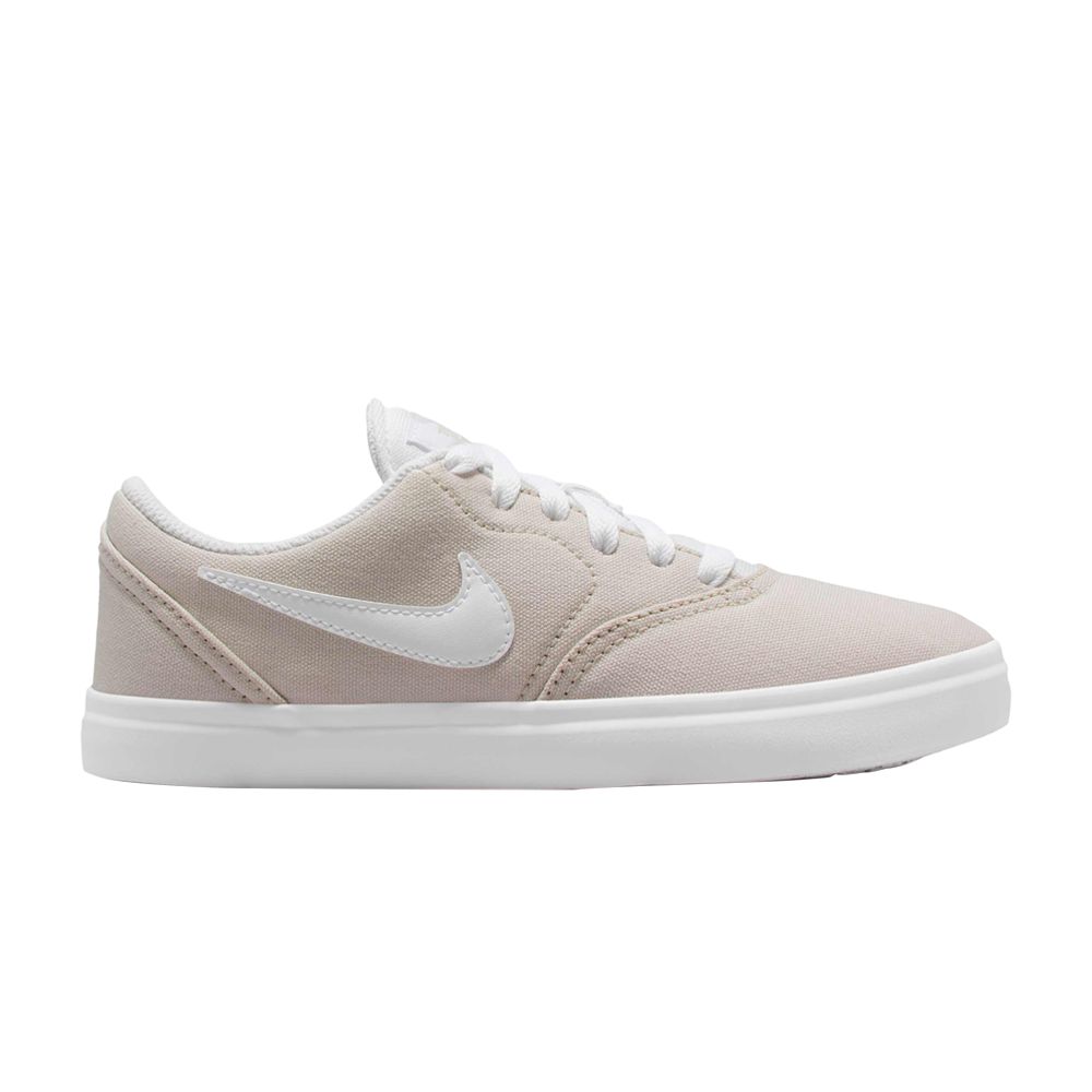 Pre-owned Nike Check Canvas Sb Gs 'light Bone' | Cream | Kid's Size 5 In White