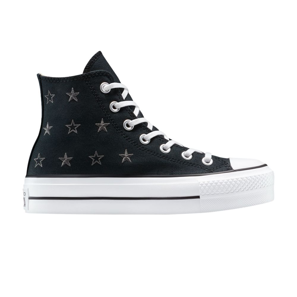 Pre-owned Converse Wmns Chuck Taylor All Star Lift Platform High 'archive Stars' | Black | Women's Size 6.5