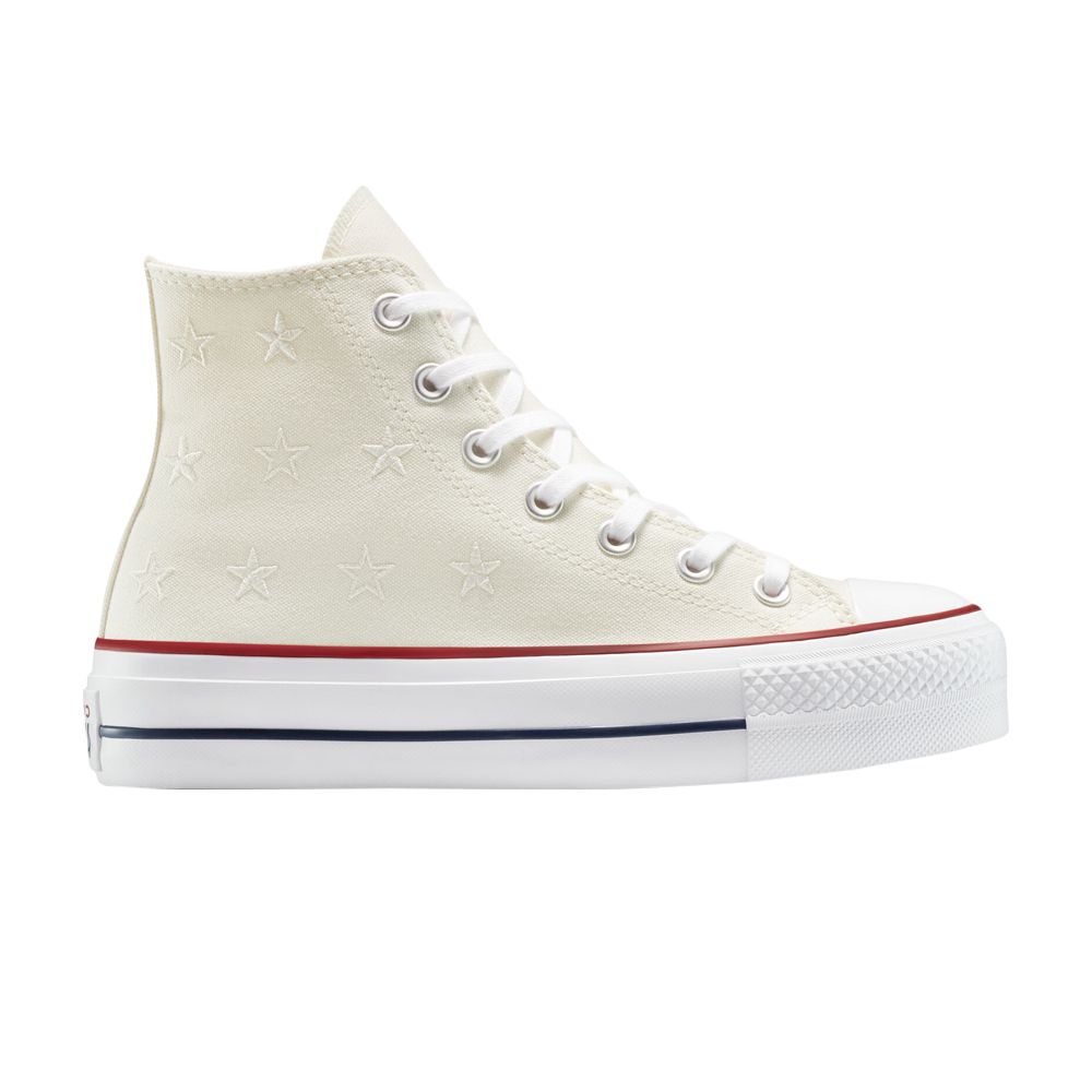 Pre-owned Converse Wmns Chuck Taylor All Star Lift Platform 'archive Stars' | White | Women's Size 7.5