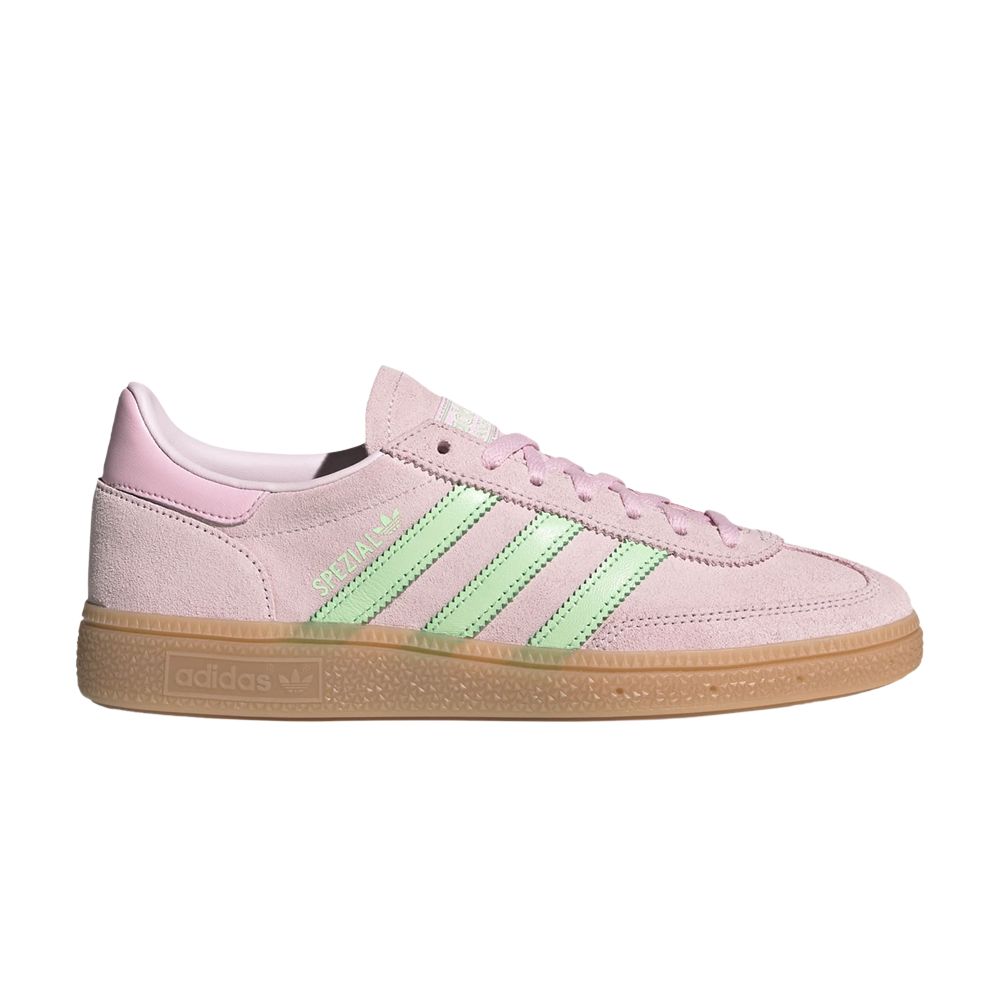 Pre-owned Adidas Originals Adidas Wmns Handball Spezial 'almost Pink Green Spark' | Women's Size 9.5