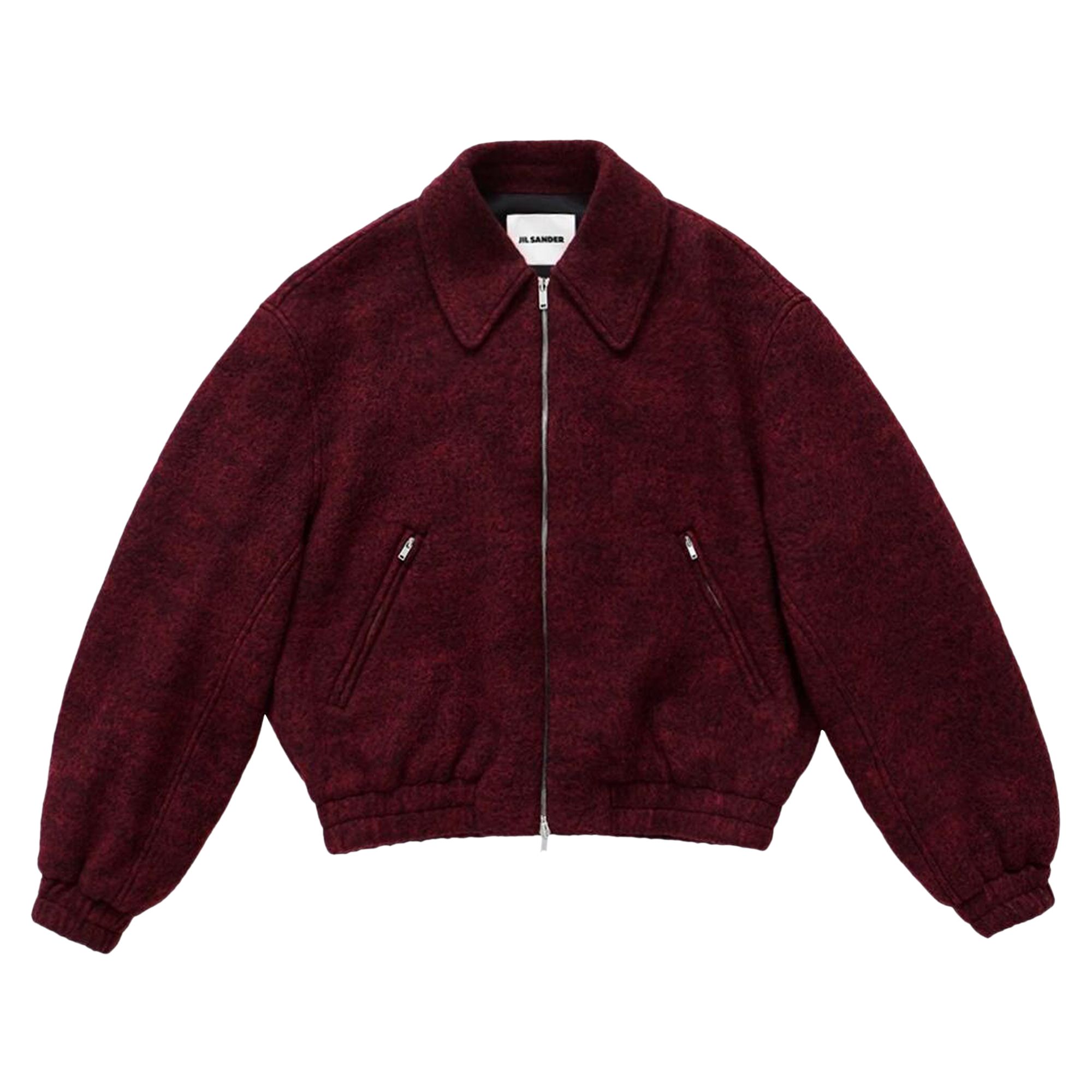 Pre-owned Jil Sander Felted Wool Aviator Bomber Jacket 'peach Opal' | Red | Men's Size 52