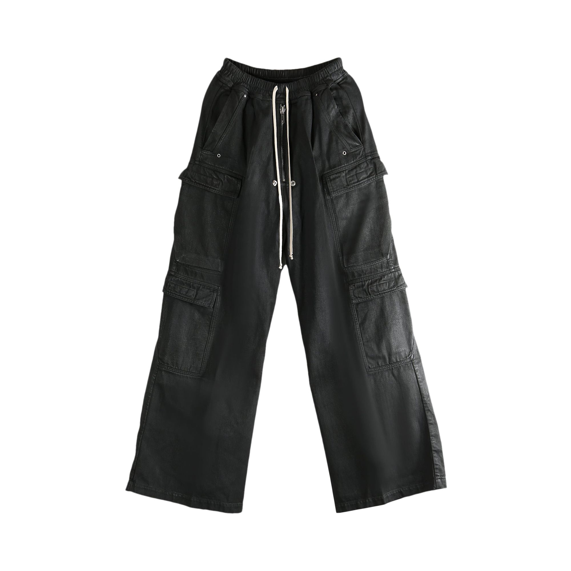 Pre-owned Rick Owens Double Cargo Jumbo Belas Pants 'black Wax' | Men's Size S