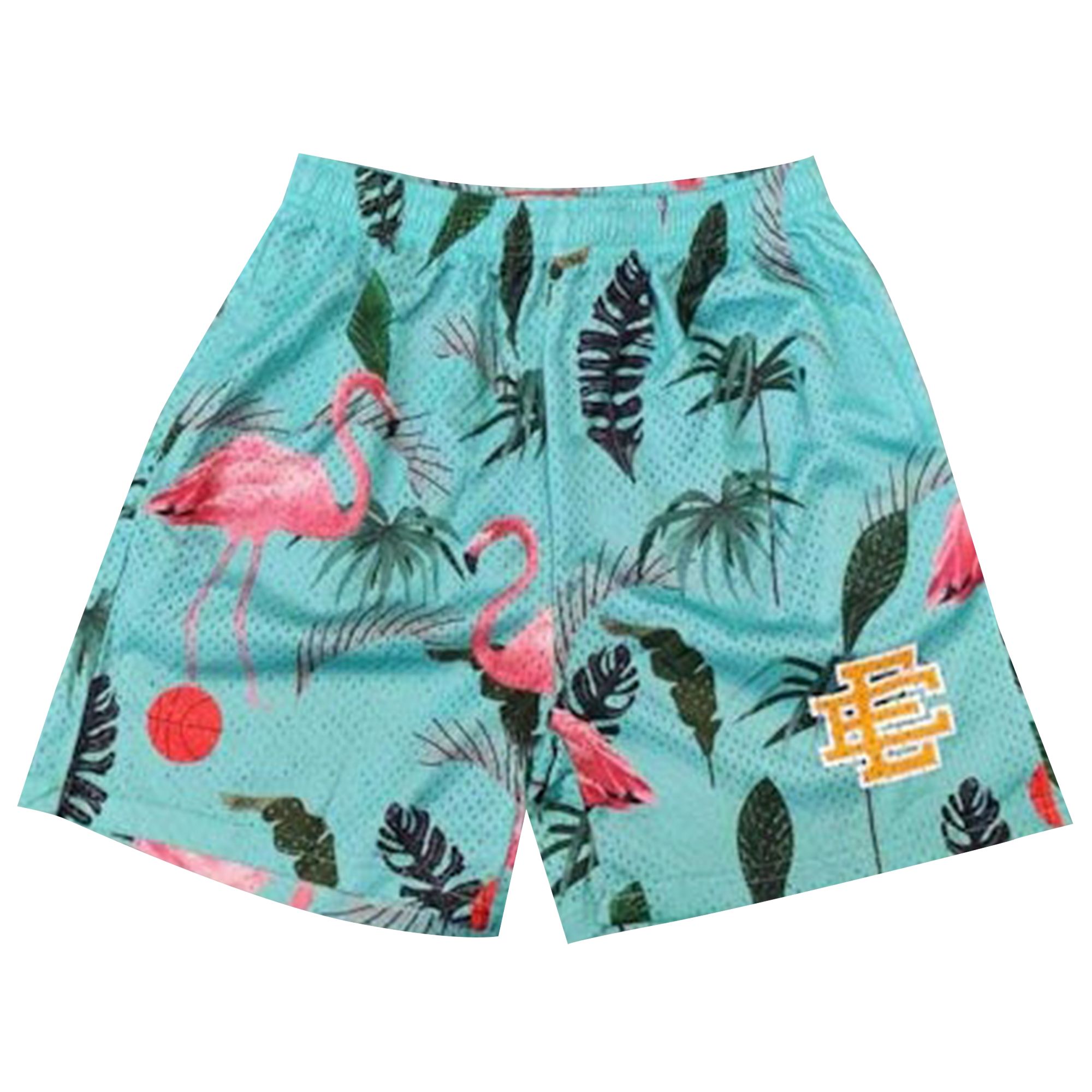 Pre-owned Eric Emanuel Ee Miami Exclusive Basic Shorts 'teal' | Green | Men's Size Xl