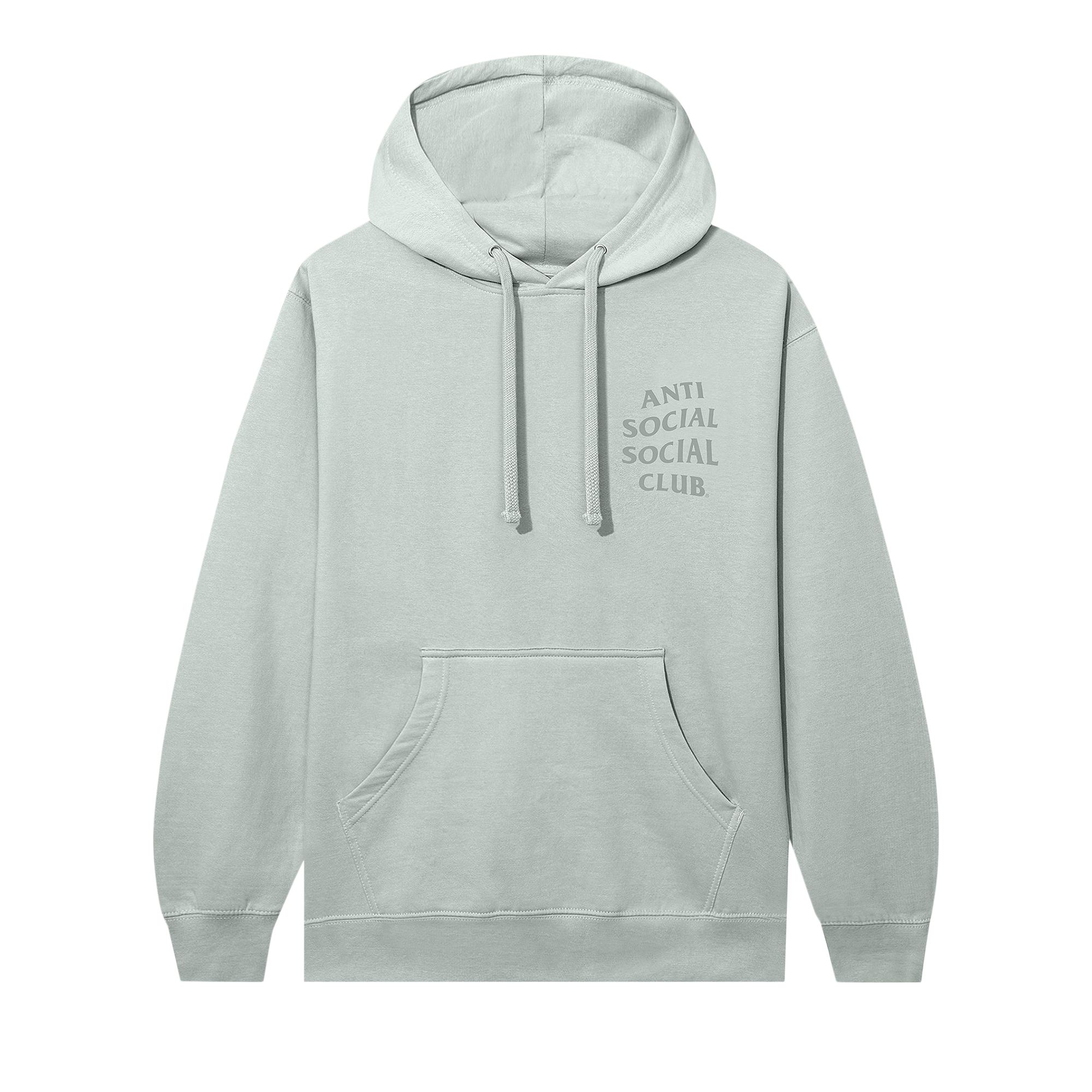 Pre-owned Anti Social Social Club Tonal Mind Games Hoodie 'dusty Sage' | Green | Men's Size L