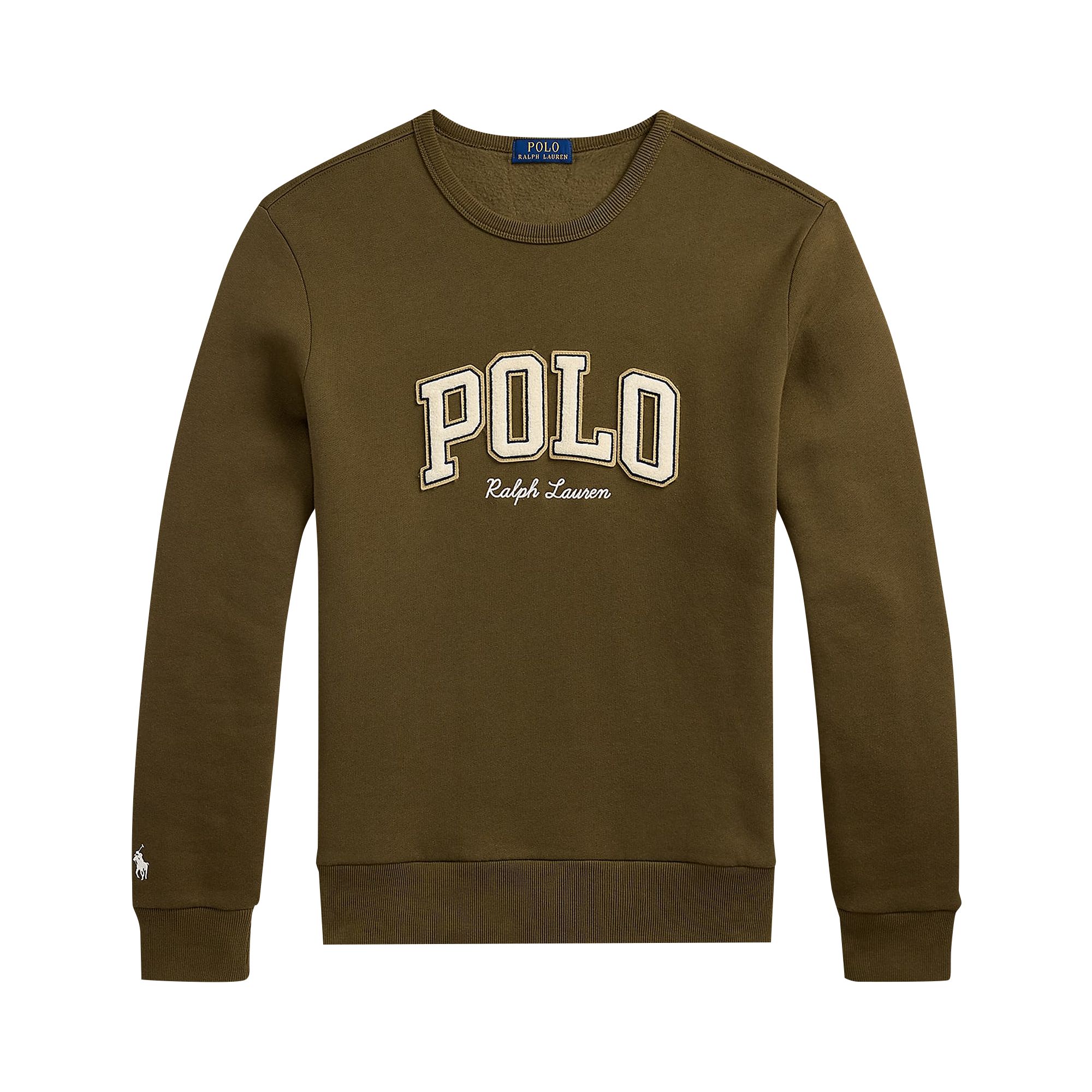 Pre-owned Polo Ralph Lauren Seasonal Fleece Long-sleeve Sweatshirt 'canopy Olive' | Green | Men's Size M