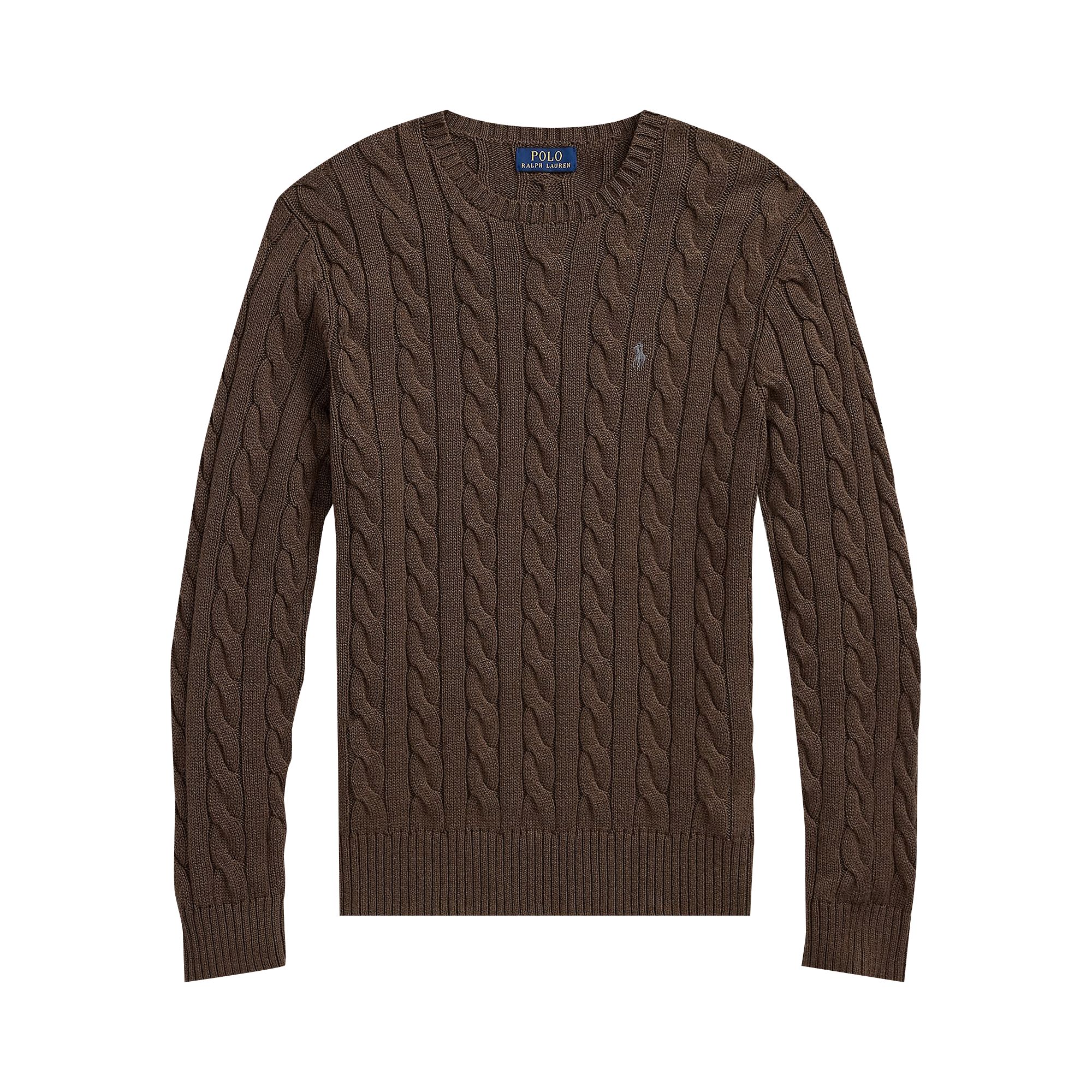 Pre-owned Polo Ralph Lauren Long-sleeve Pullover 'nutmeg Brown Heather' | Men's Size Xl