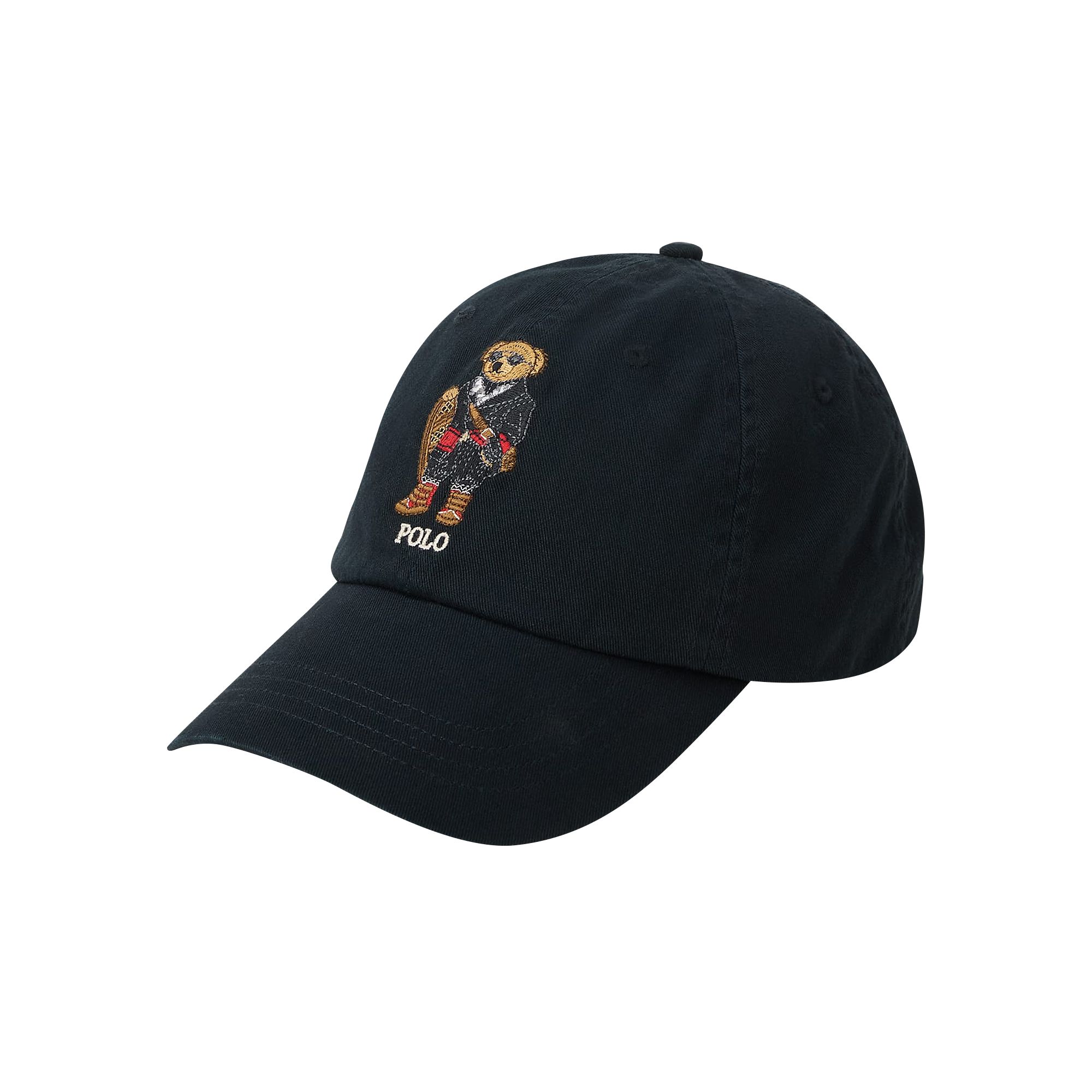 Pre-owned Polo Ralph Lauren Twill Sport Cap 'polo Black/holiday Bear' | Men's Size Onesize