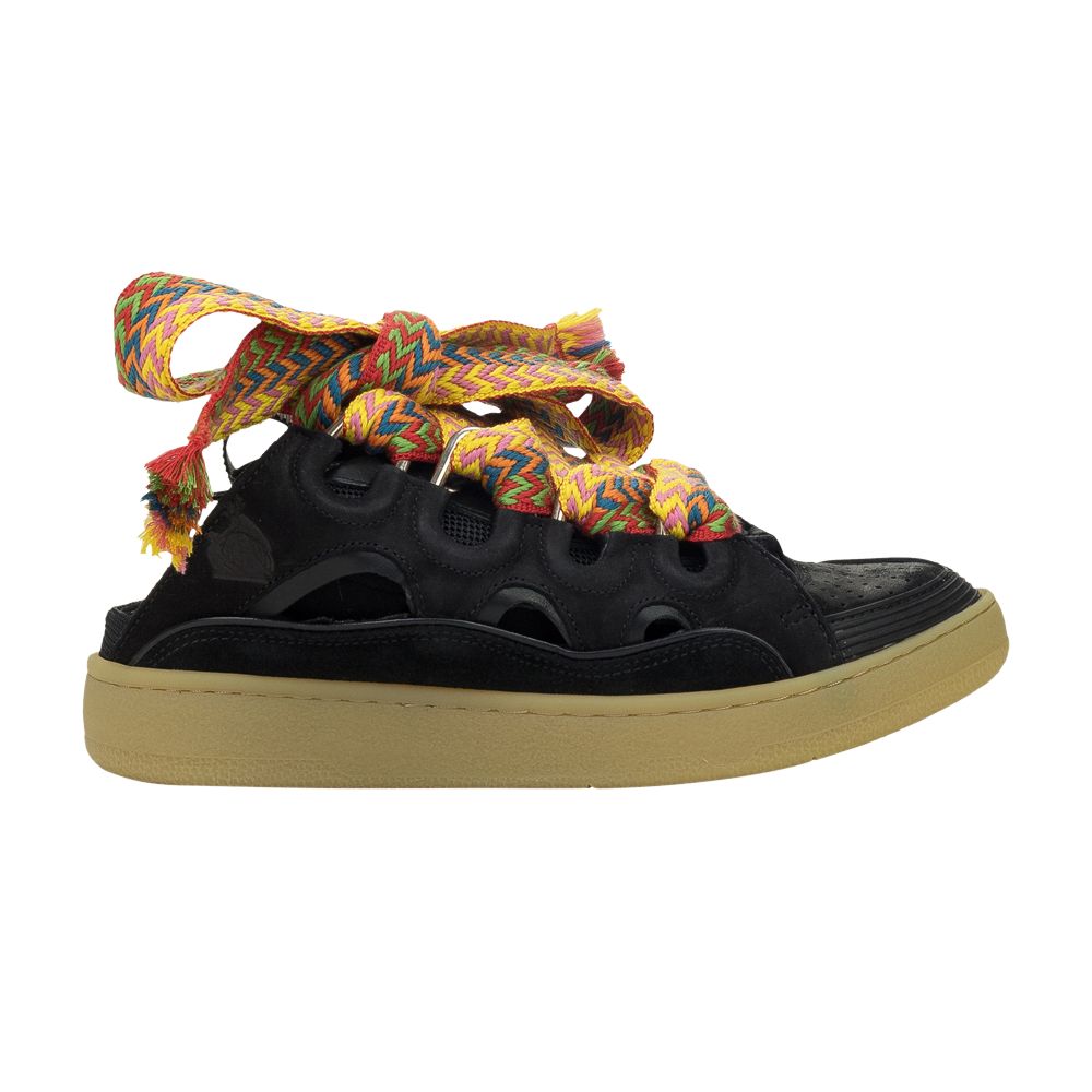 Pre-owned Lanvin Curb Mule 'black Multi Laces' | Men's Size 41