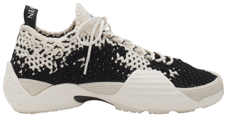 Lanvin Flash X Sneakers Ecru Black Knit