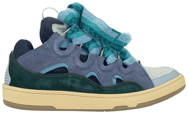 Lanvin Curb Sneakers Grey Dark Green