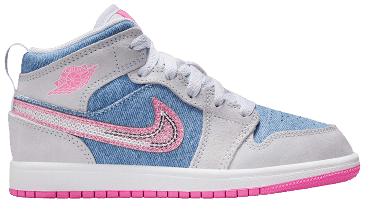 Air Jordan 1 Mid SE PS Denim Sequin