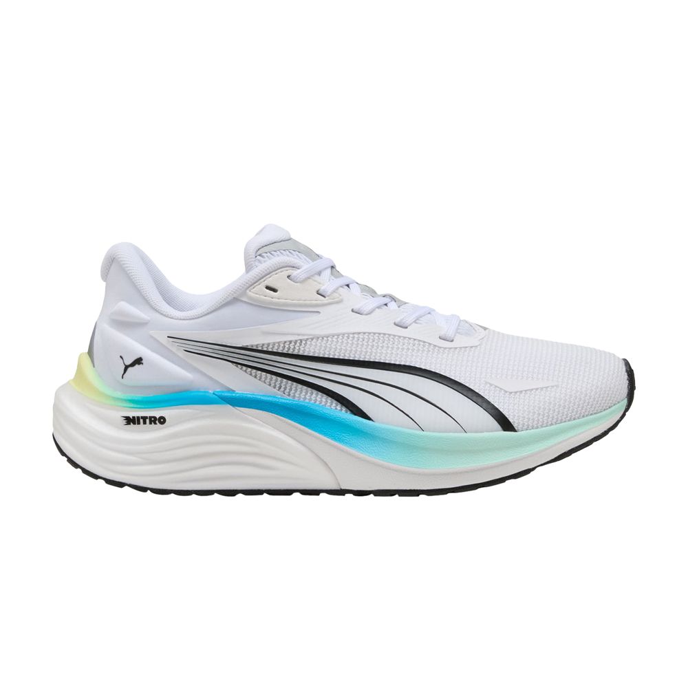 Pre-owned Puma Electrify Nitro 4 Big Kid 'white Mint Melt' | Kid's Size 5.5