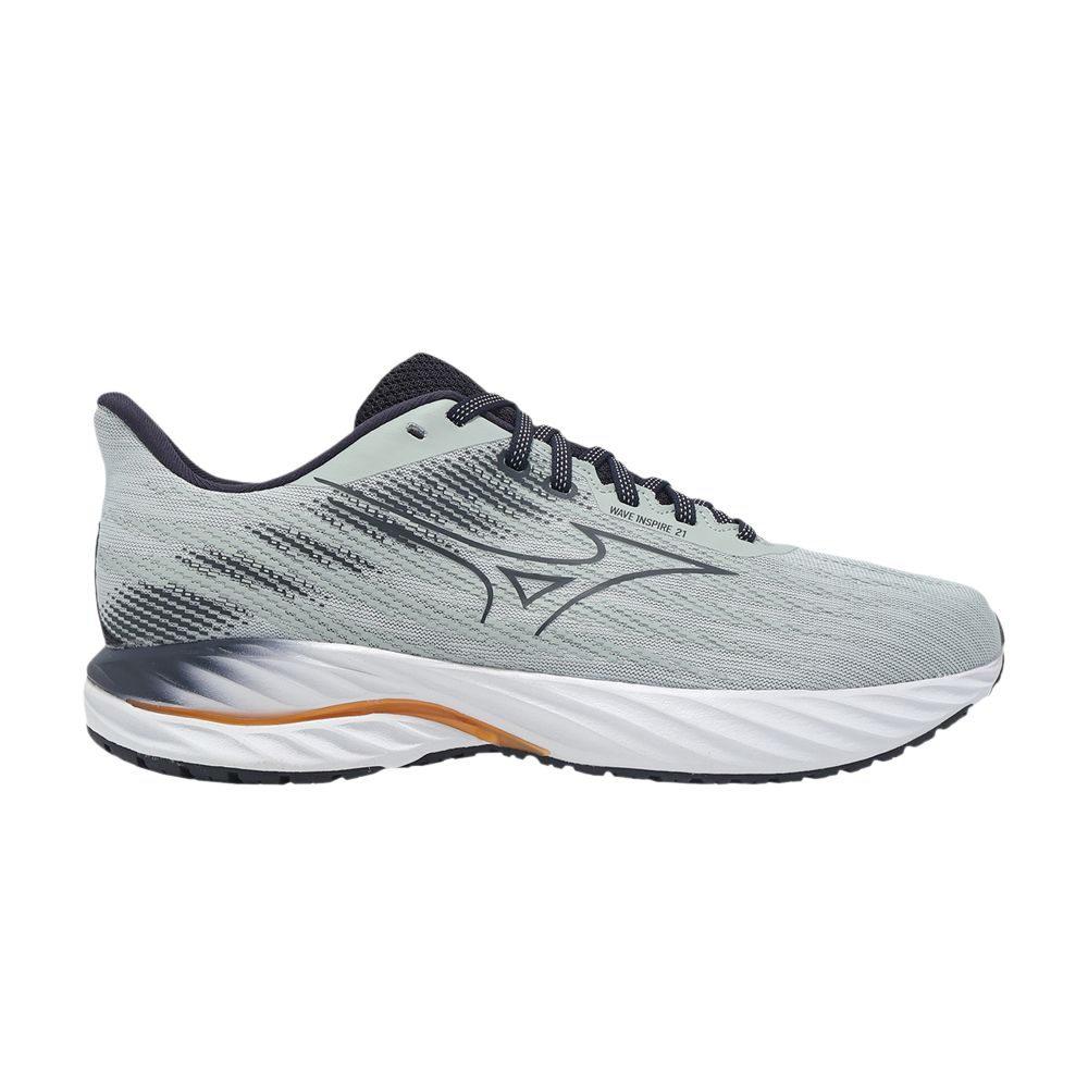 Pre-owned Mizuno Wave Inspire 21 Super Wide 'odyssey Grey Navy' | Men's Size 11 In Gray