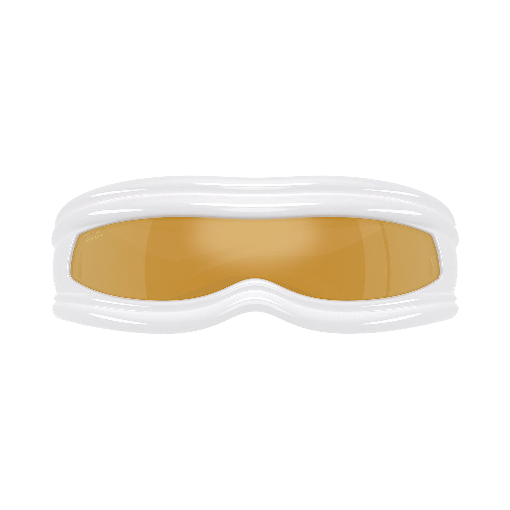 Pre-owned Ray Ban Ray-ban X A$ap Rocky Ultra-wrap 001 Sunglasses 'white/gold' | Men's Size Onesize