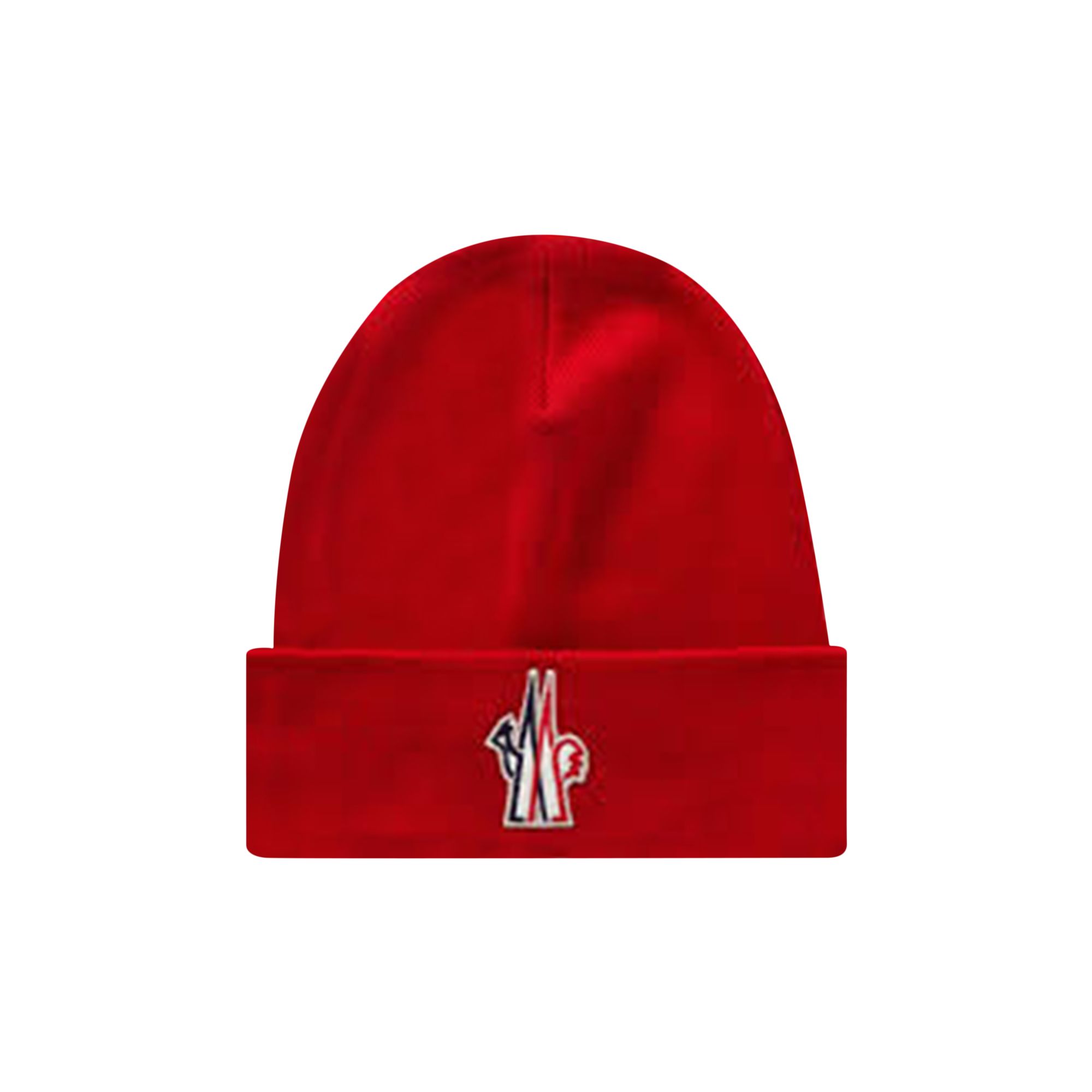 Pre-owned Moncler Grenoble Logo Patch Beanie 'red' | Men's Size Onesize