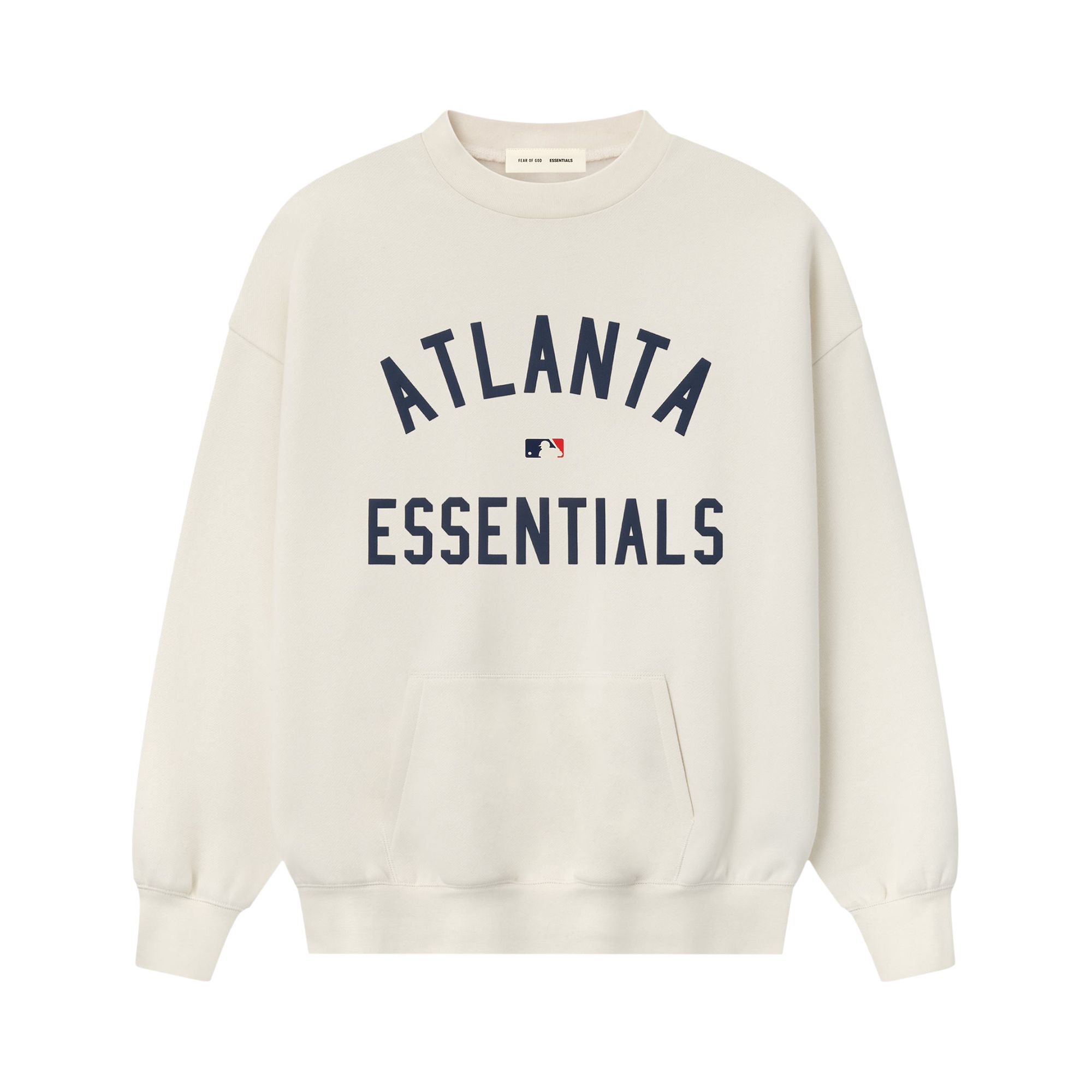 Pre-owned Essentials Fear Of God Braves Crewneck 'cream White' | Men's Size M