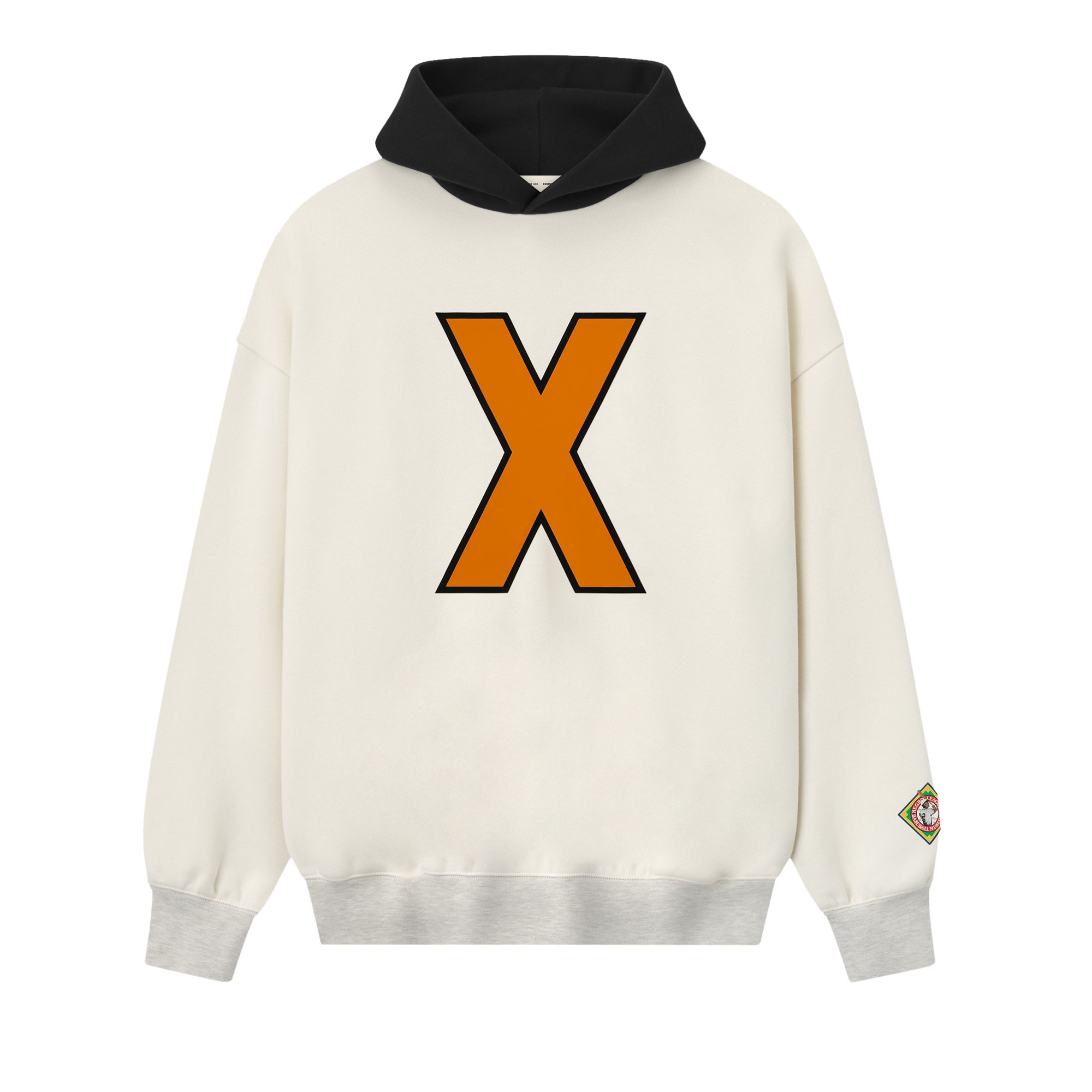 Pre-owned Essentials Fear Of God Cuban X-giants Hoodie 'cream White/ Black' | Men's Size Xs