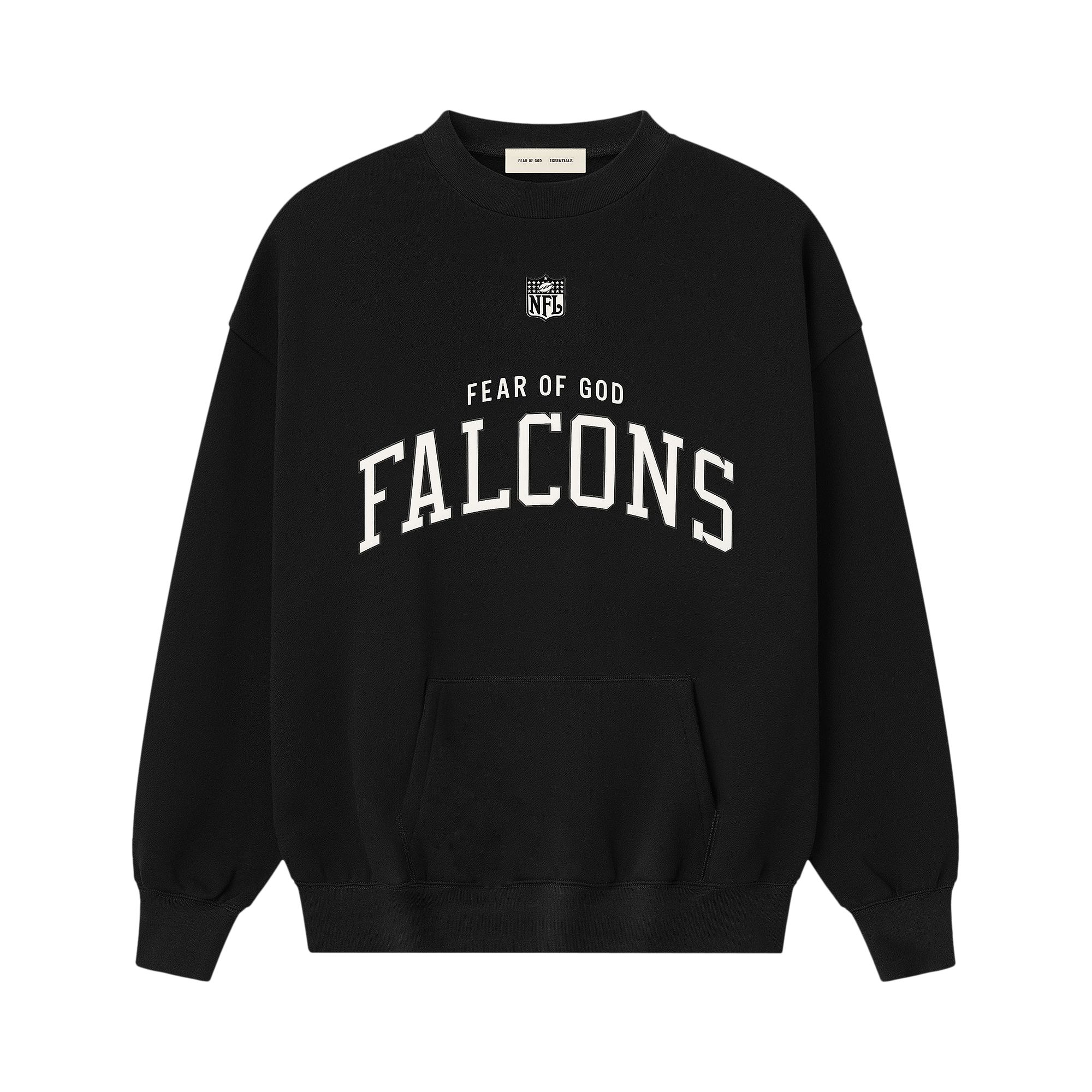 Pre-owned Essentials Fear Of God  Falcons Crewneck 'black' | Men's Size L